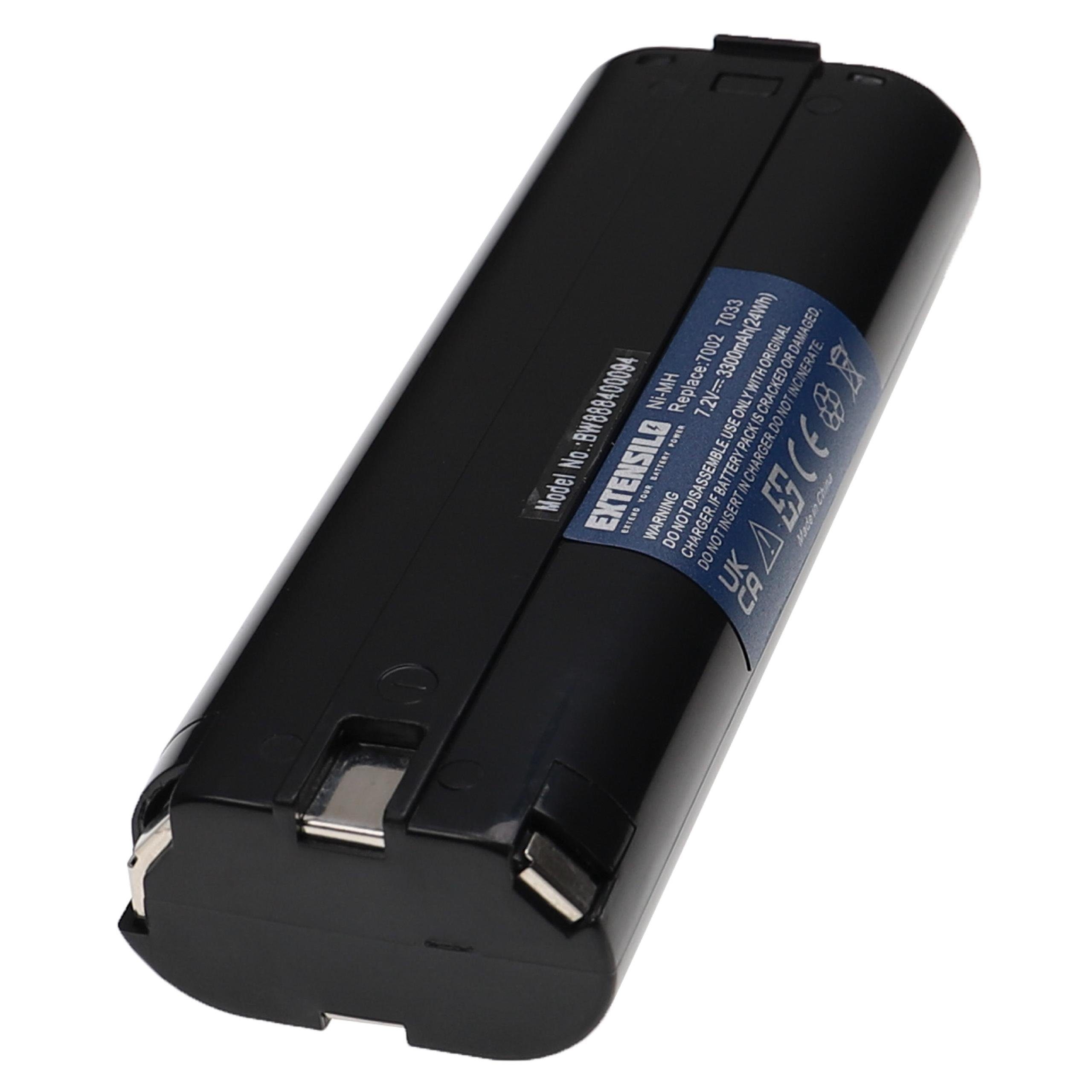 Extensilo Ersatz für Einhell 91011 für Akku NiMH 3300 mAh (7,2 V)