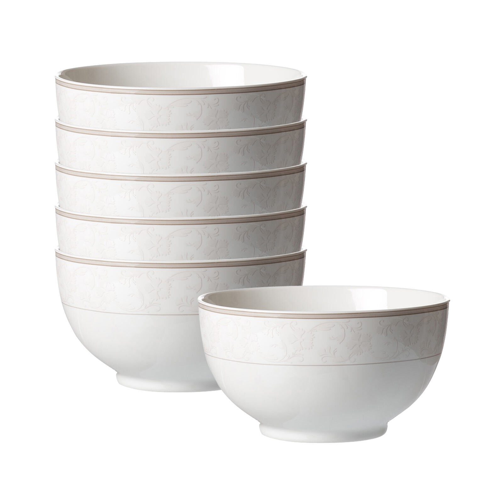 Ritzenhoff & Breker Schale Isabella Müslischalen ø 15 cm 6er Set, Porzellan, (6x Schale, 6-tlg)