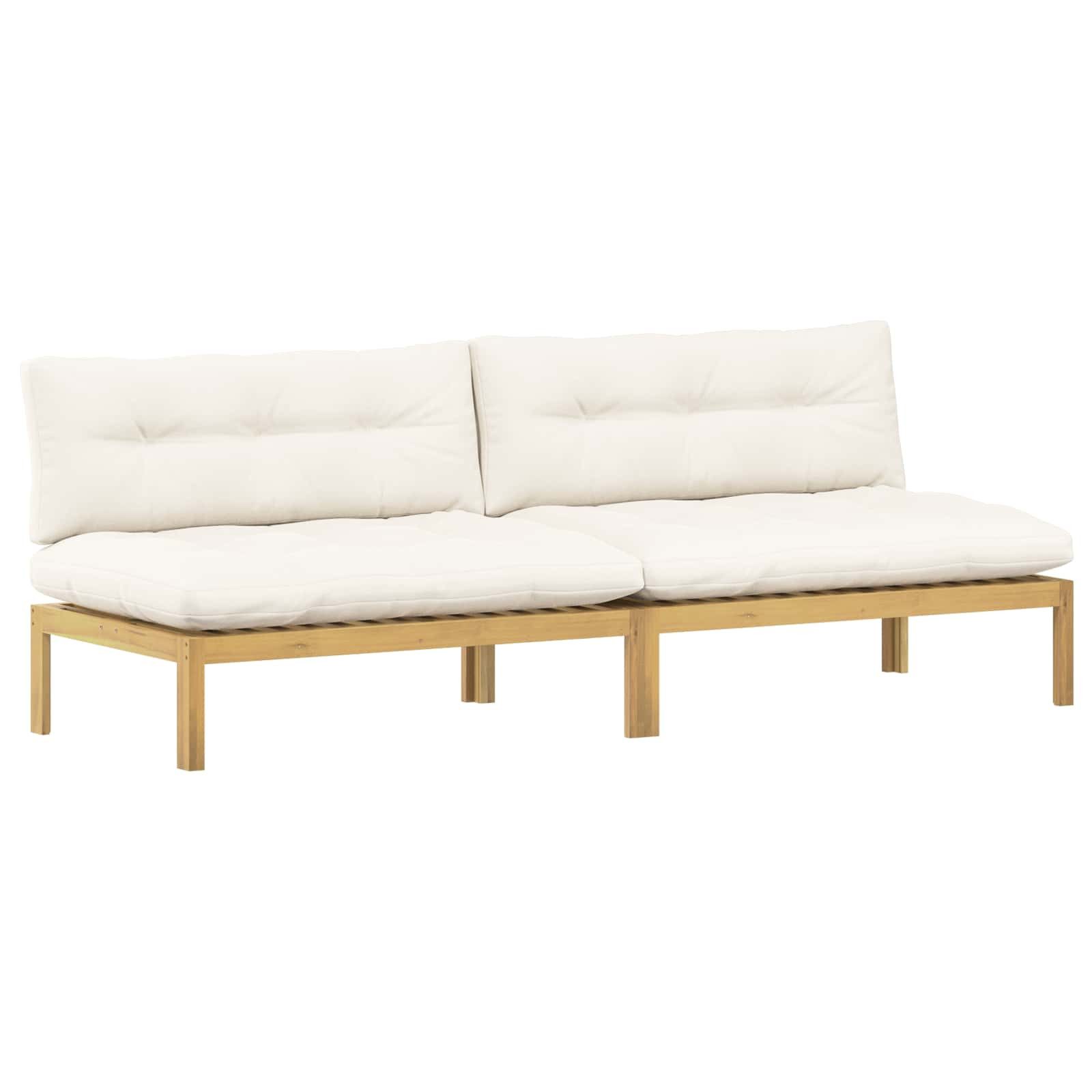 vidaXL Sofaelement Mittelsofa Einheit Helles und cremeweiß 240 x 80 x 82 cm (1 St)