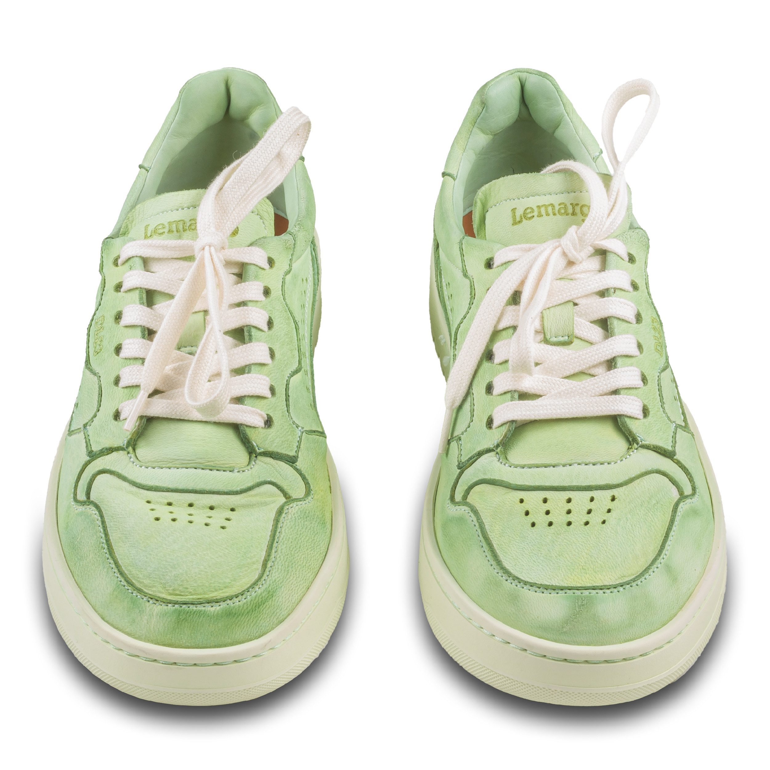 LEMARGO Sneaker Hirsch-Leder grün, handgefärbt, soft günstig online kaufen