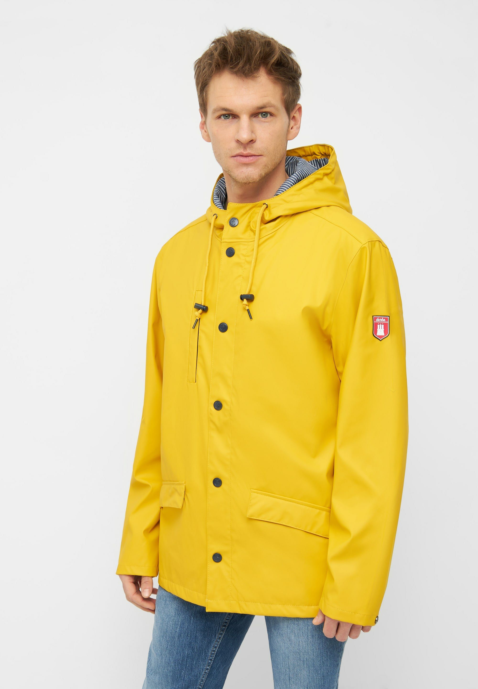Derbe Regen- und Matschjacke Passby Wasserabweisend, winddicht, gestreiftes Innenfutter