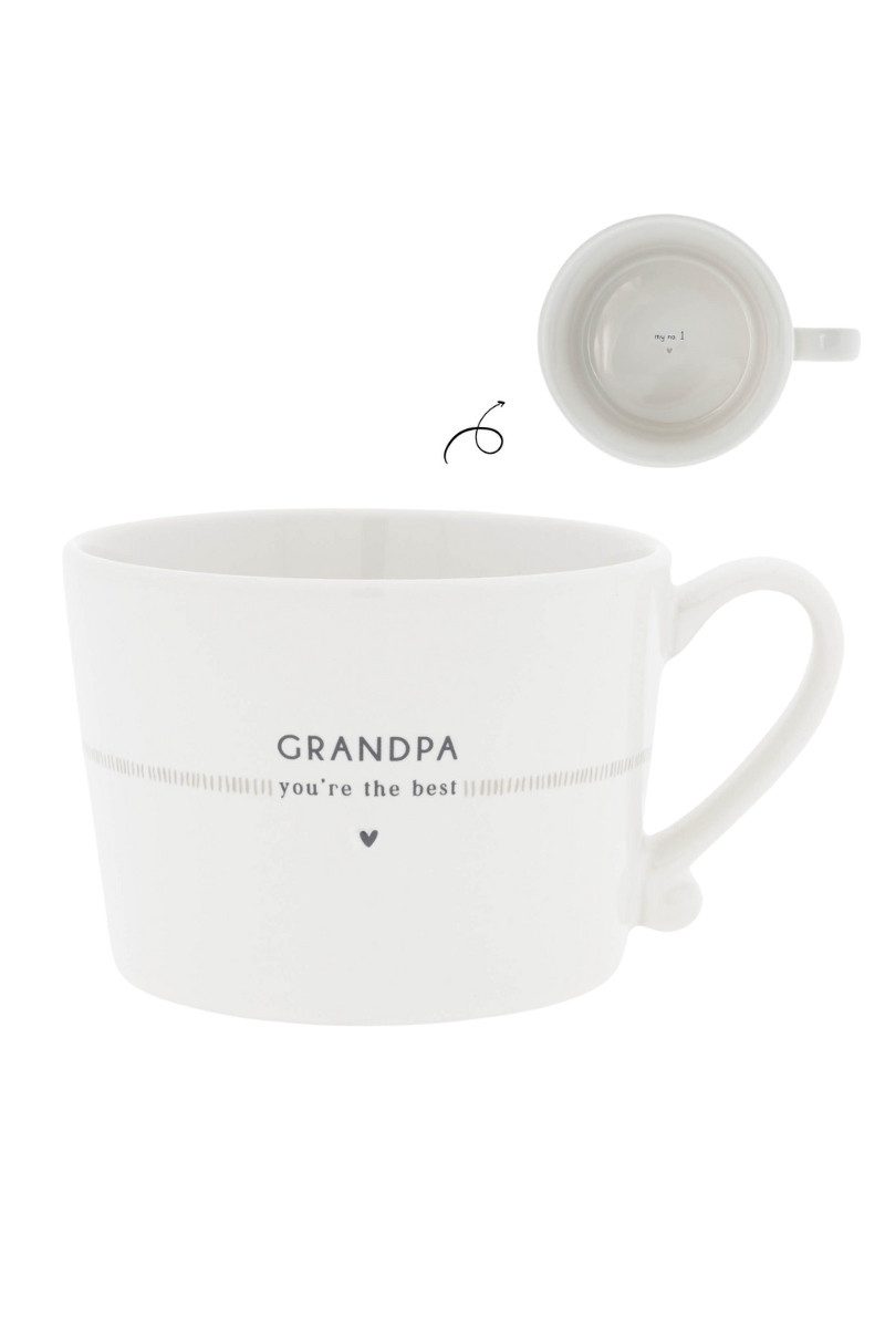 Bastion Collections Geschirr-Set Tasse - GRANDPA - weiß