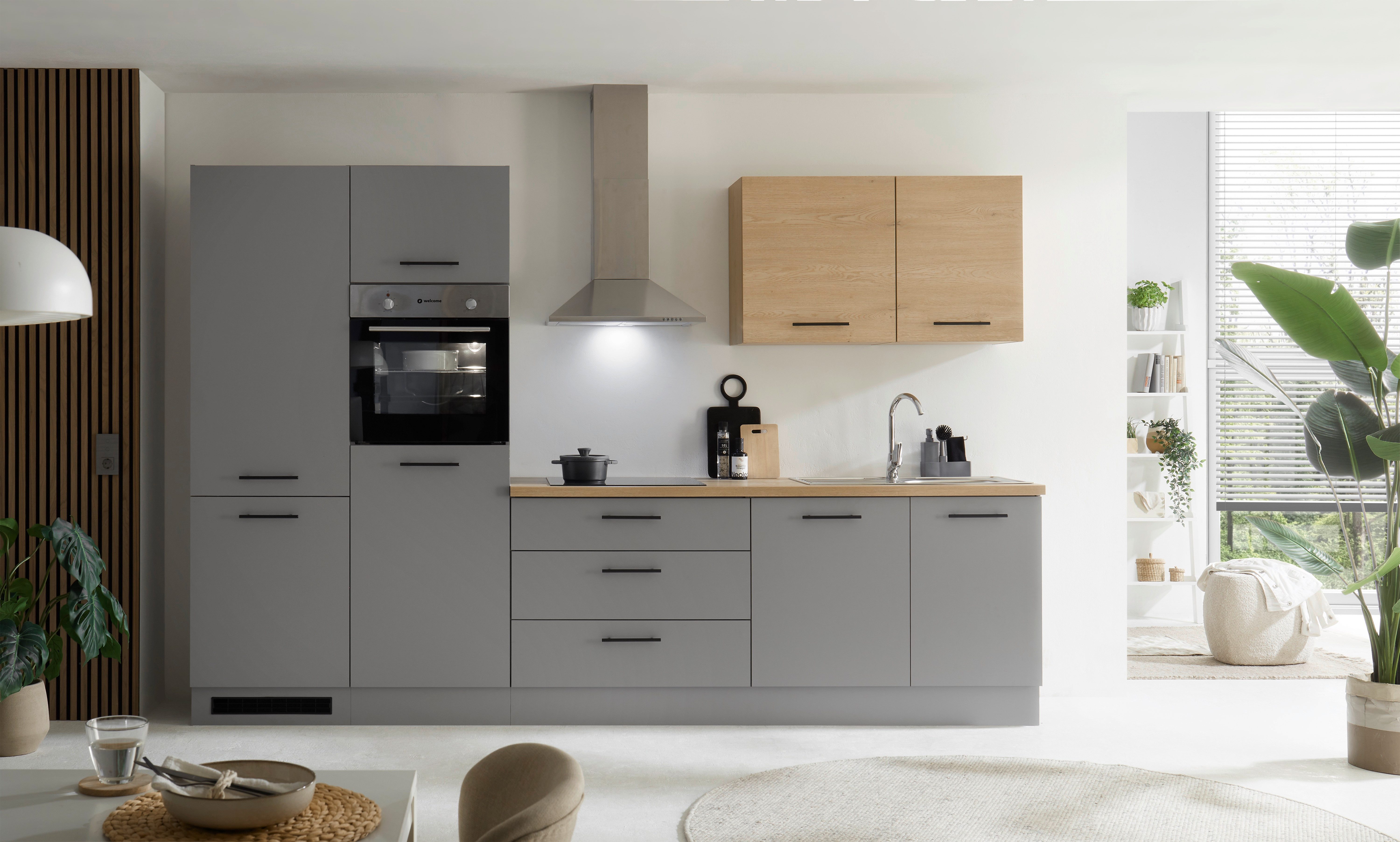 KOCHSTATION Küchenzeile KS-Malfi, Breite 320cm, wahlweise mit E-Geräten, Ar günstig online kaufen