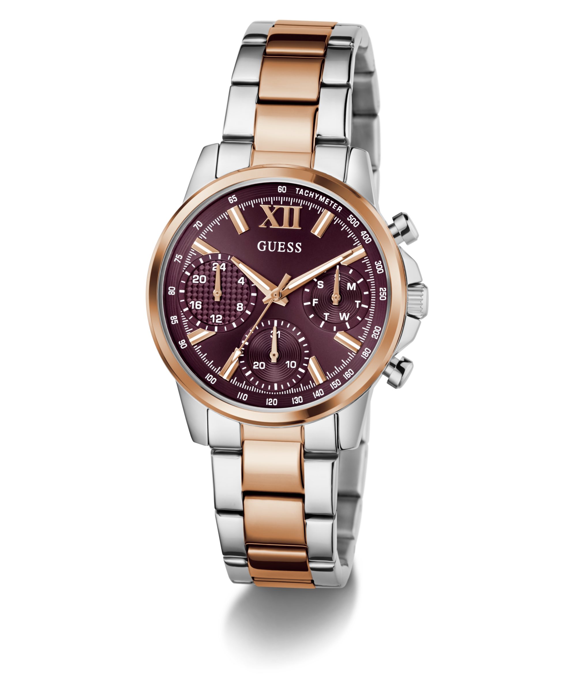 Guess Multifunktionsuhr BAILEY GW0933L5, Quarzuhr, Armbanduhr, Damenuhr, Edelstahlarmband, Datum