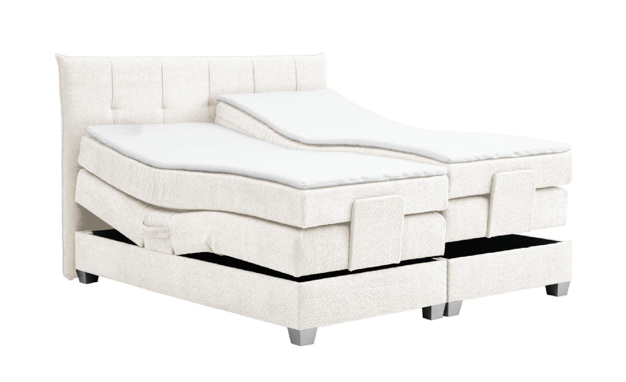 inter Boxspringbett Boxspringbett BERN 180x200 cm mit Motor, Elektrische Kopf- u. Fußteilverstellung