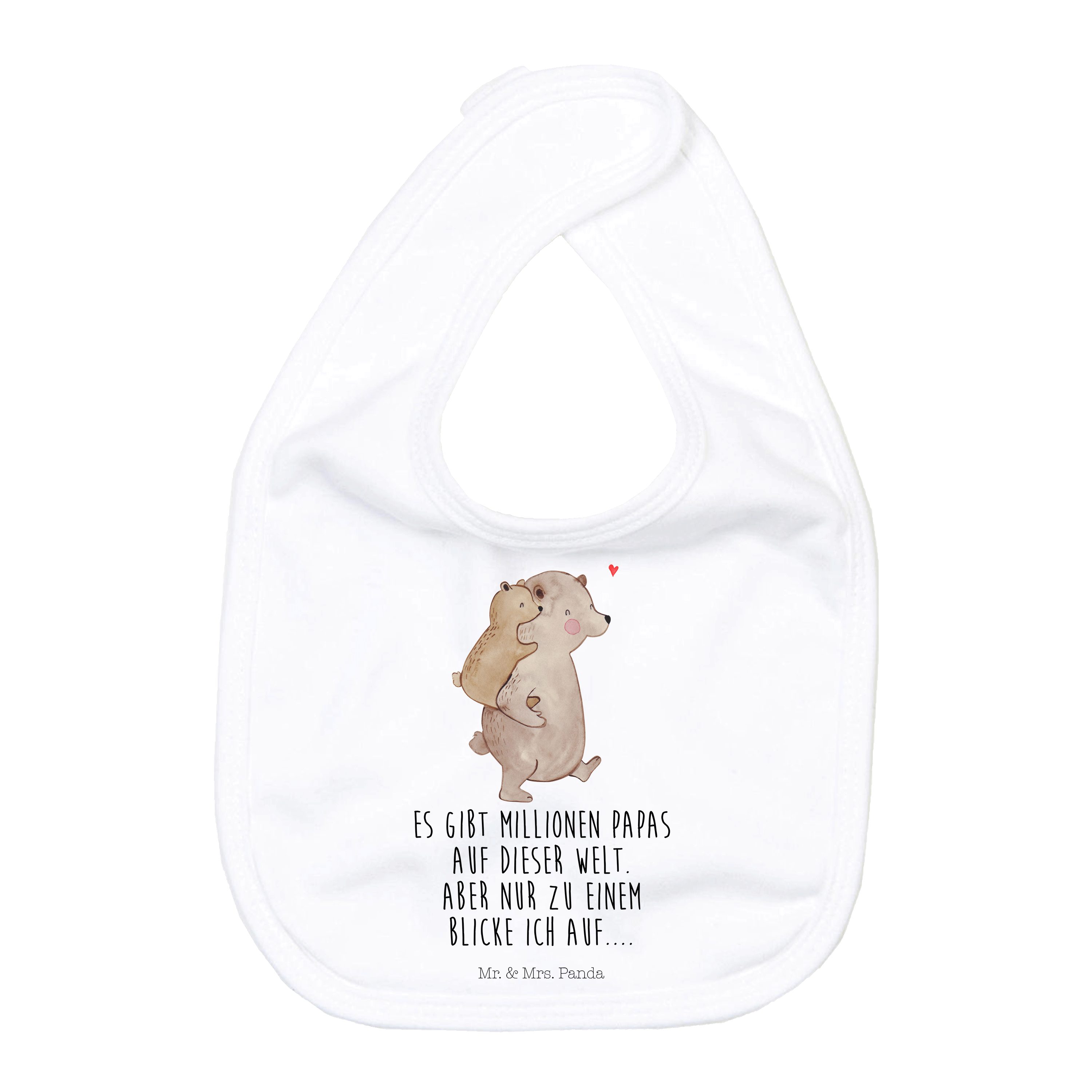 Tragetuch Papa Bär - Weiß - Geschenk, Spucktuch, Geschenkidee für Babyparty, Kl
