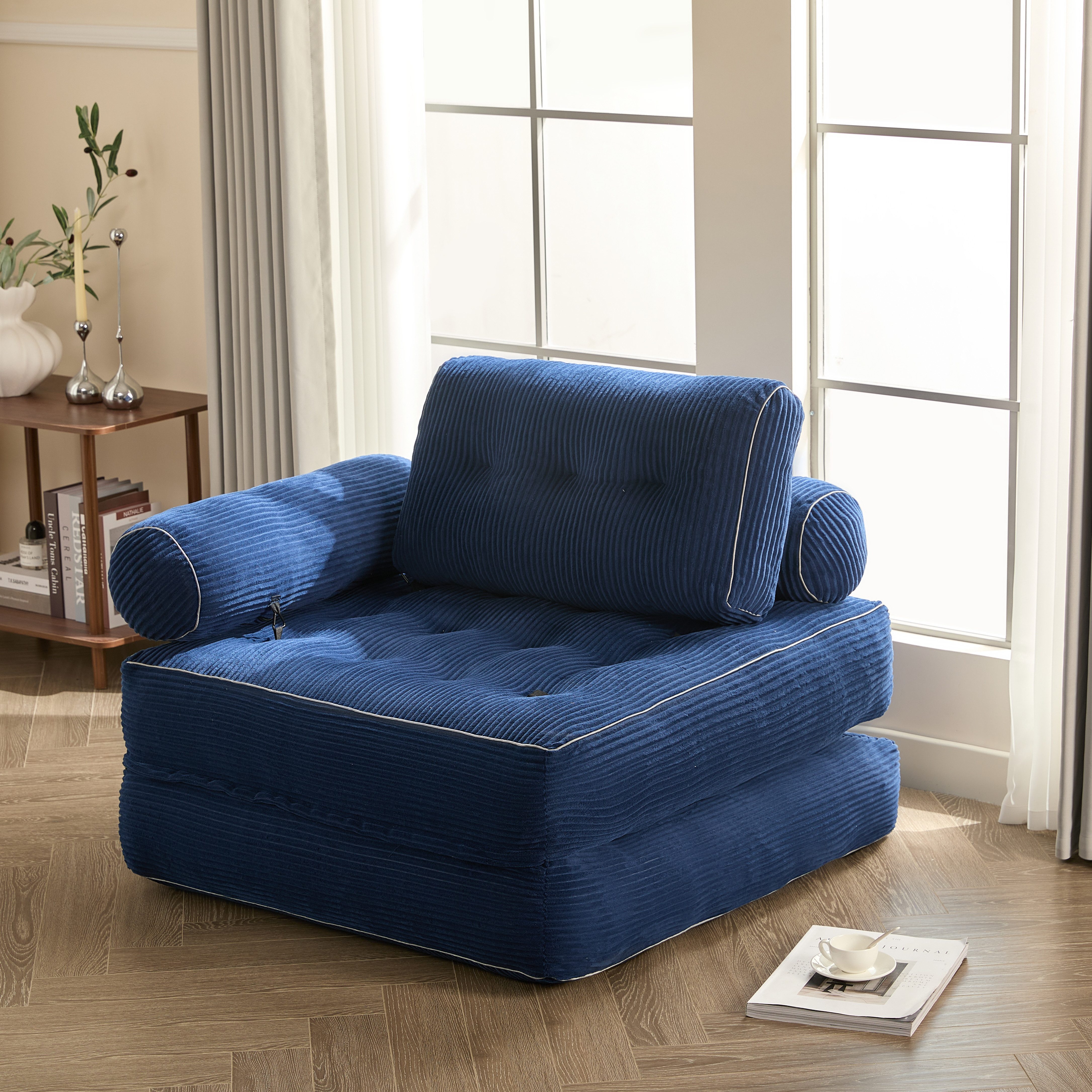 LITBIRD Schlafsofa faltbar, 4-in-1 Multifunktionssofa, Sitzsack-Sofa, Relaxsessel, 1 Teile, Spielsofa & Gästebett für kleine Räume