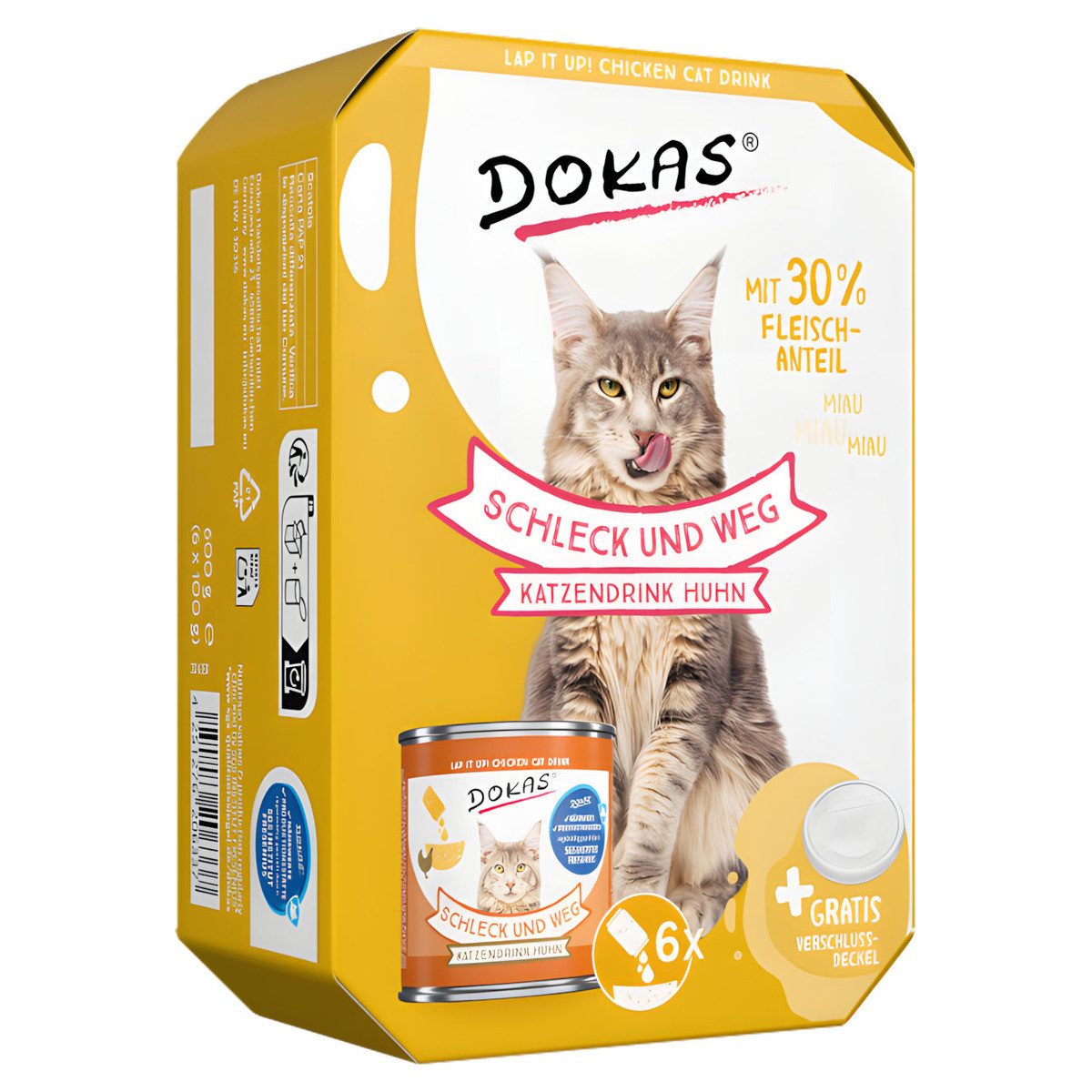 Dokas Schleck und weg Katzendrink Huhn 6 x 100 g, für: Katze