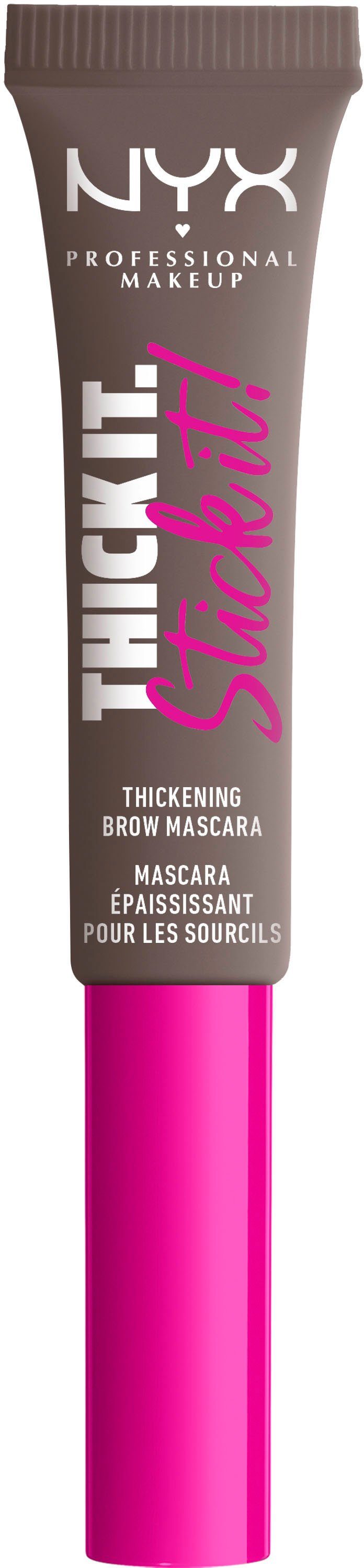 NYX PROFESSIONAL MAKEUP Augenbrauen-Kosmetika THICK IT.STICK IT.BROW MASCARA, mit feiner Verdichtungstechnik