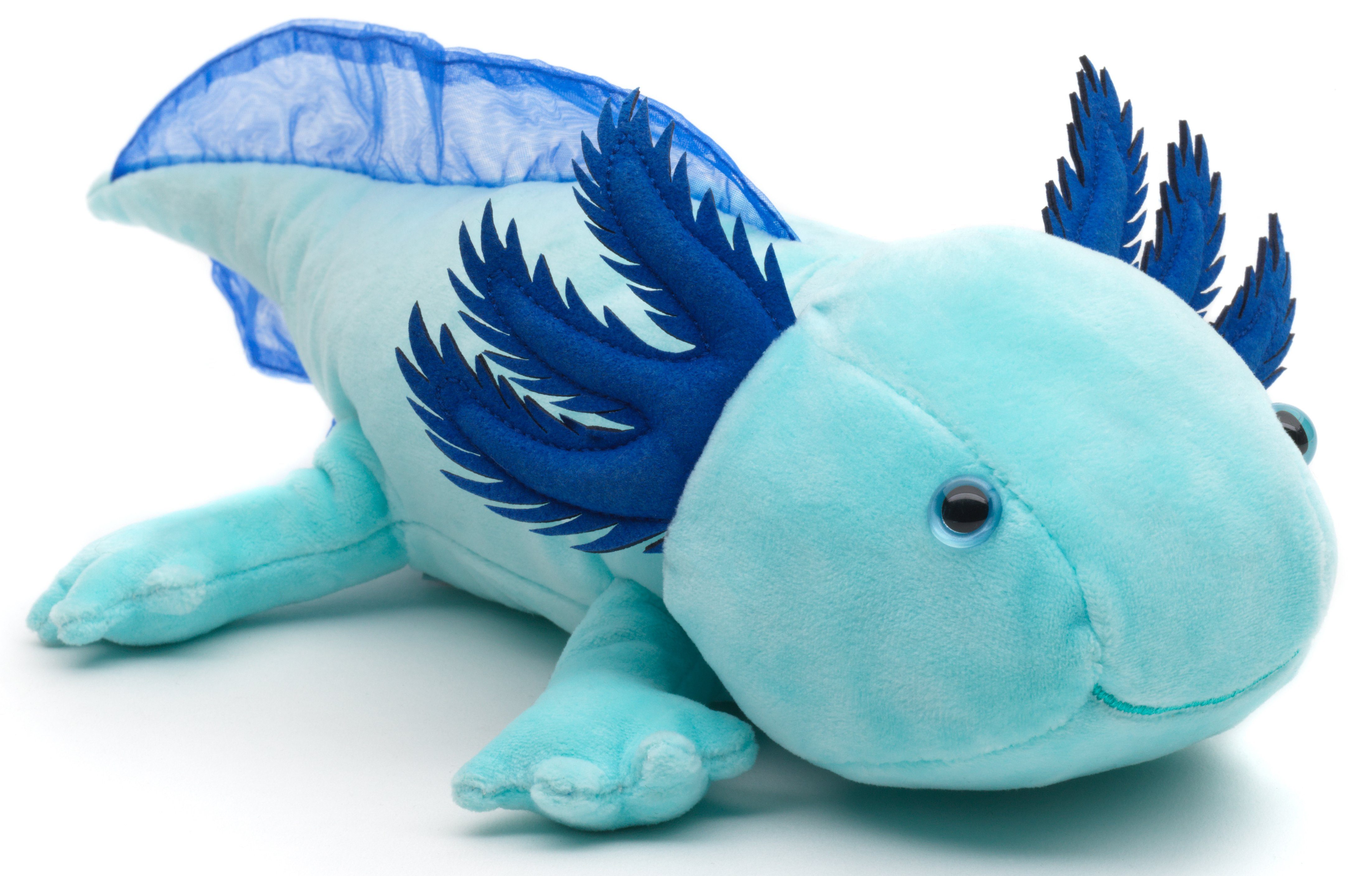 Kuscheltier Axolotl - verschiedene Farben - 32 cm (Länge) - Plüsch, Plüschtier