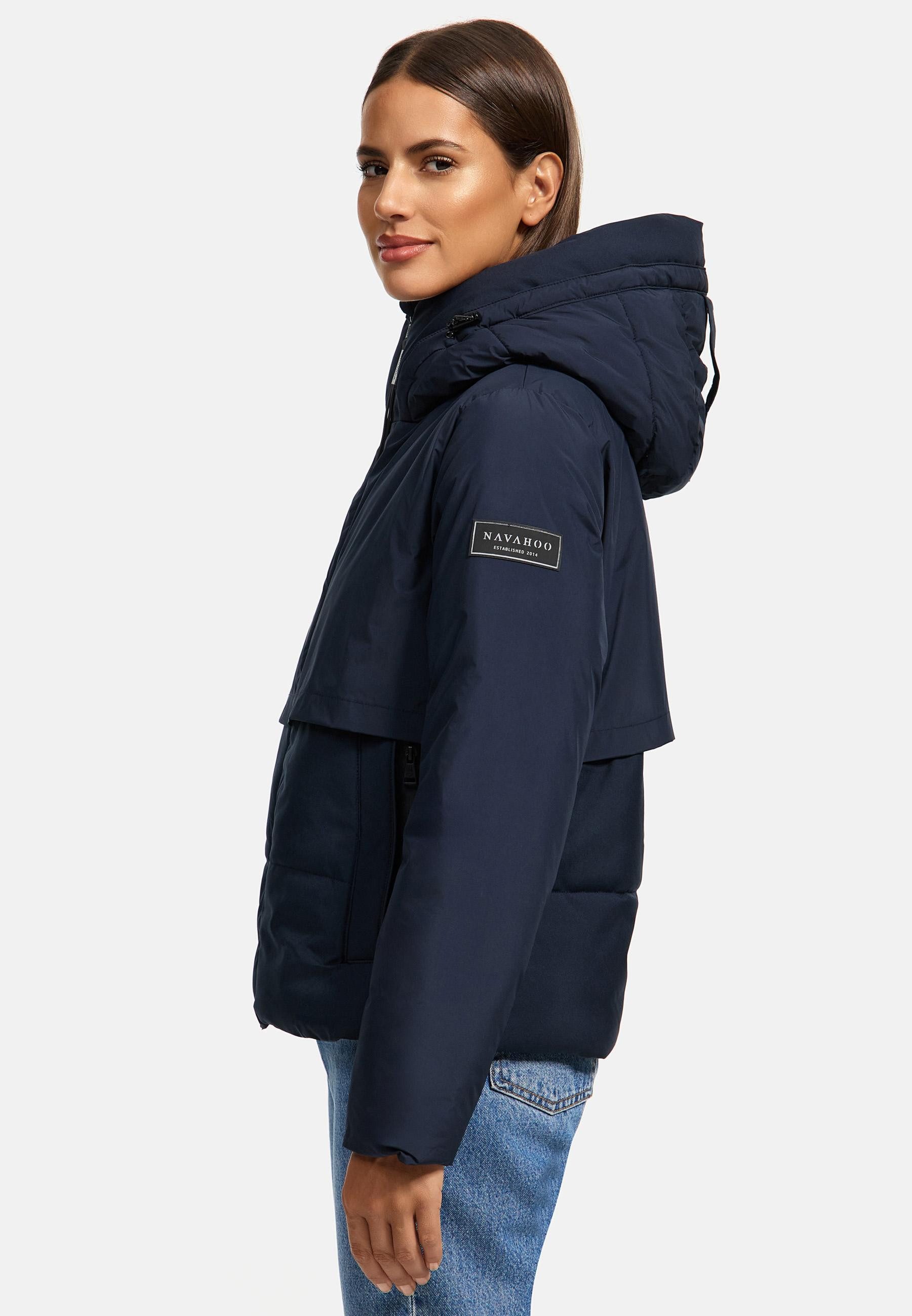 Navahoo Steppjacke Liebesküken XIV modische Damen Winterjacke mit Fleece-Innenfutter
