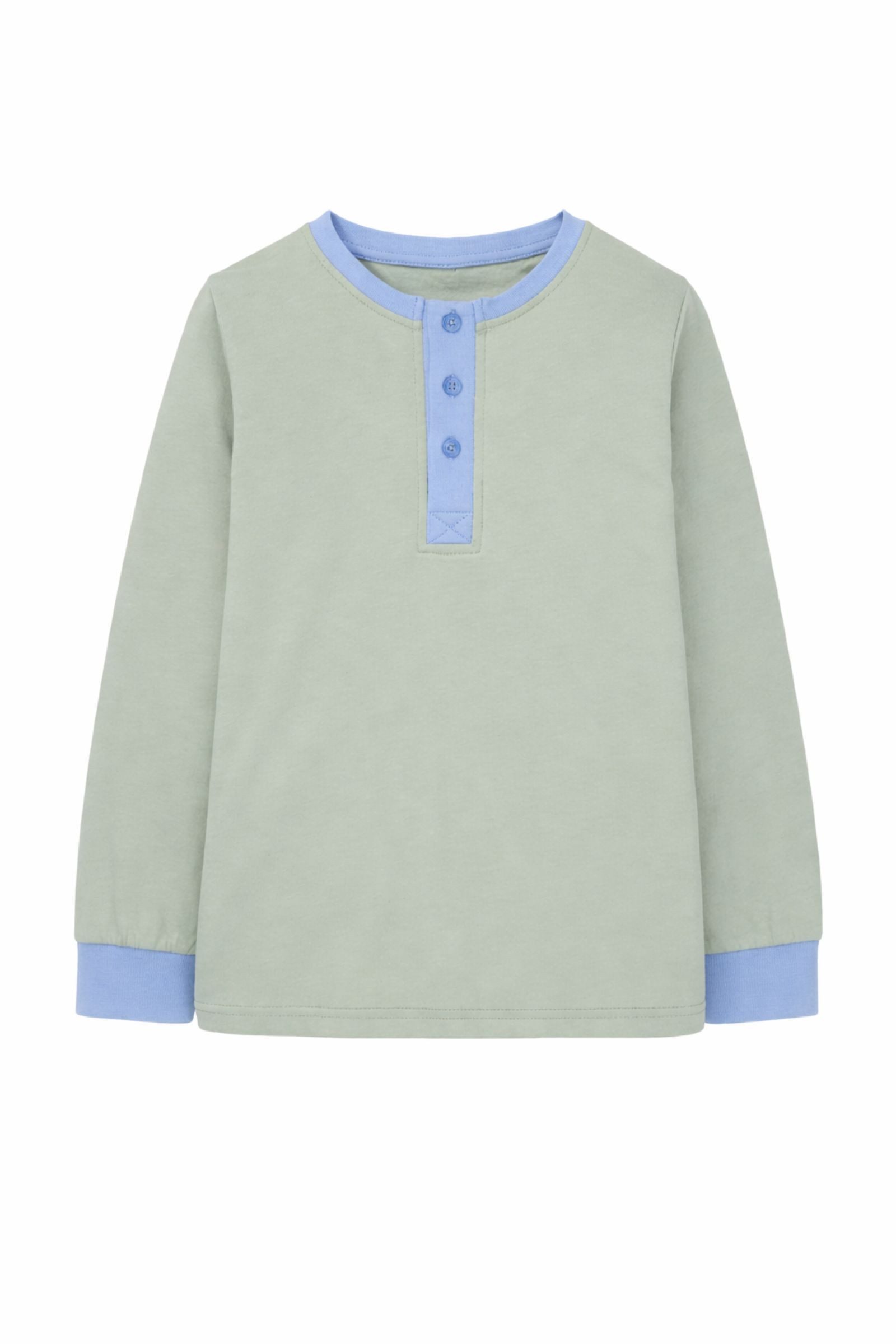 Lily & Dan Pyjama Jungen Pyjama Set lange Schlafhose + langarm Oberteil Grün 134-140 (Schlafhose + Oberteil, 2 tlg., Pyjama Set) Wärmender Stoff, Hautfreundlich – Bild 2 von 3