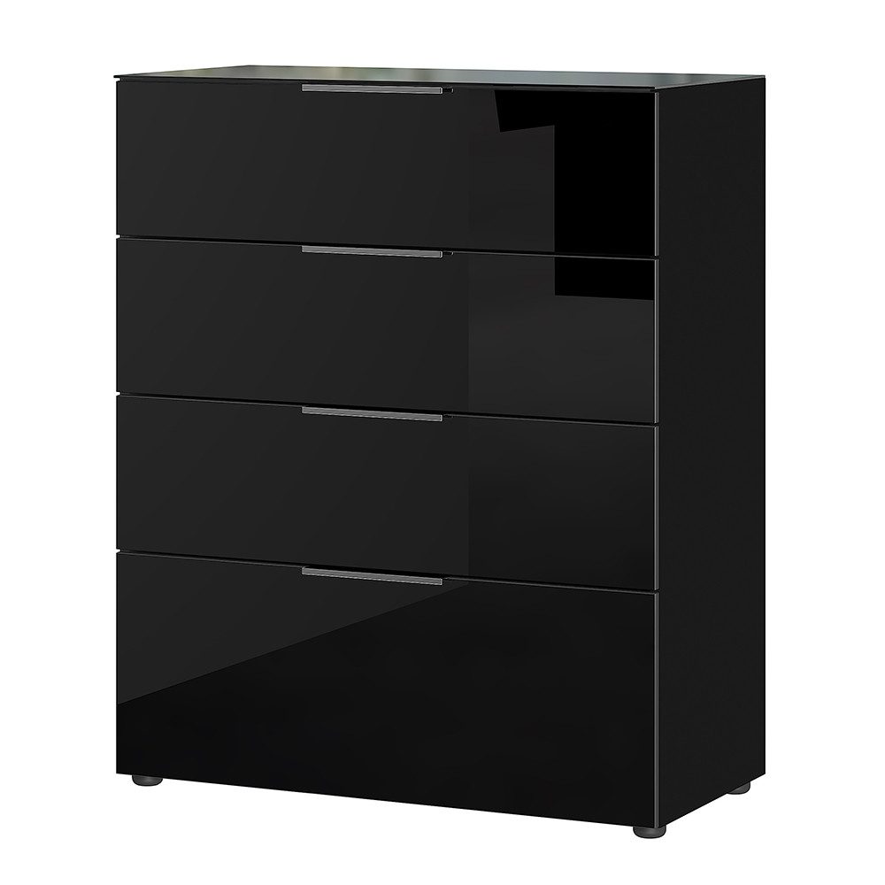 Lomadox Kommode OXFORD-01, Schubladenkommode Schrankkommode in schwarz, B/H/T ca. 83/102/42 cm