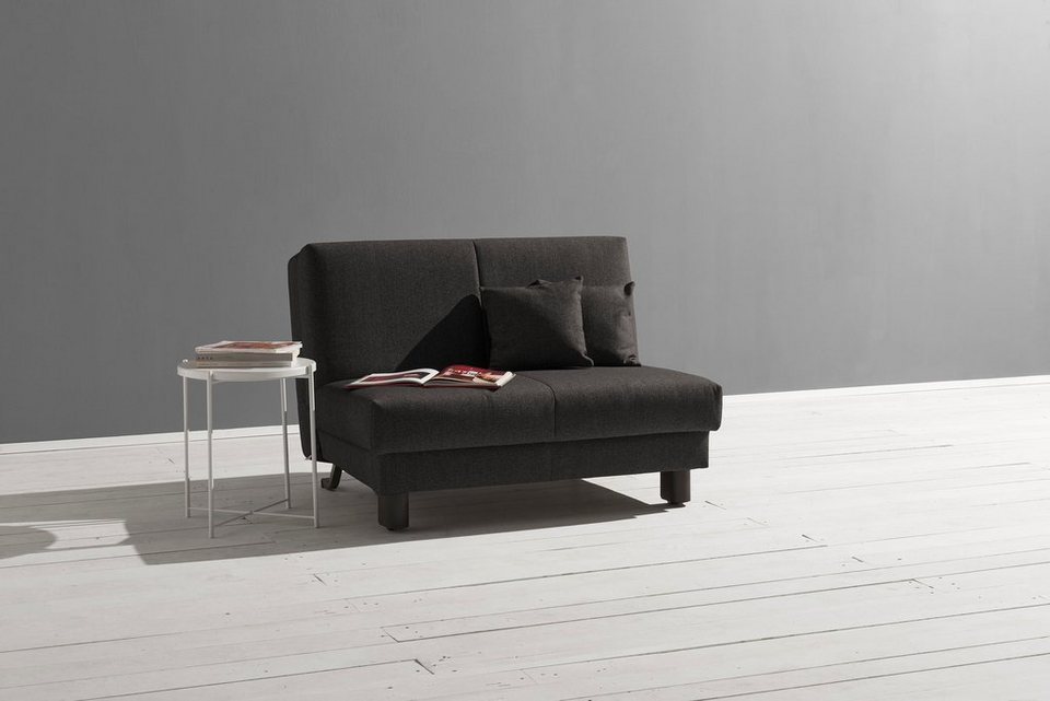 ell + ell Schlafsofa »Enny Faltsofa«, Liegefläche Breite 120 oder 140 cm, Liegehöhe 40 cm, Füße schwarz