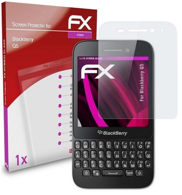 atFoliX Schutzfolie Panzerglasfolie für Blackberry Q5, Ultradünn und superhart