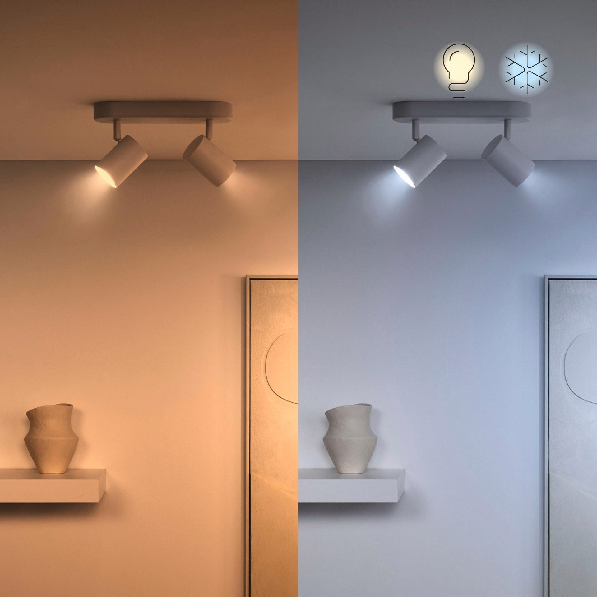 WiZ LED-Leuchtmittel White & Color GU10 Tunable 60W Glas, GU10