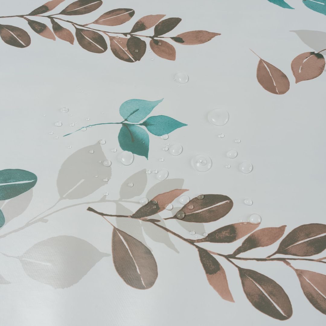 laro Tischdecke Wachstuchtischdecke Botanisch Türkis PVC Eckig