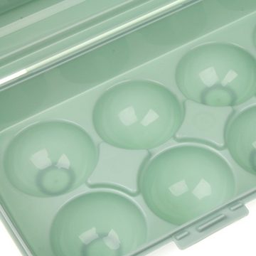 meberg Aufbewahrungssystem, Kunststoff BPA frei, (3-tlg), Eierbox für 10 Eier 3er Set Kunststoff BPA frei Eier-Transportbox stapelbare Eieraufbewahrung Aufbewahrungsbox Eierbehälter für Kühlschrank