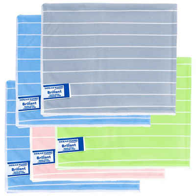 Das Blaue Wunder® BRILLANT Putztücher mit Bambusfasern, streifen- und fusselfreie Reinigungstücher (5er-Set 40x50cm, Reinigen und Trocknen auf Glas- und Spiegelflächen)