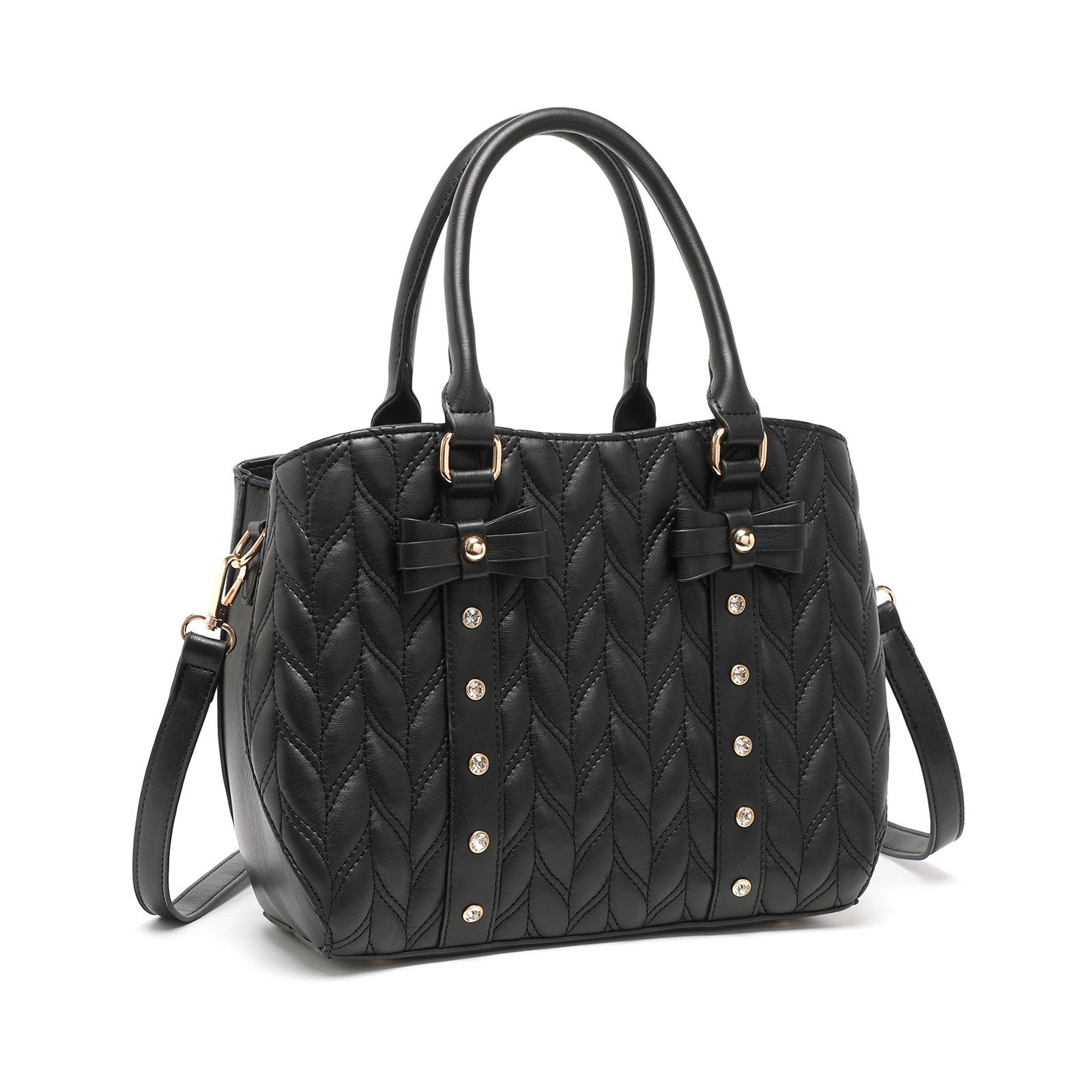 Handtasche Damen aus PU-Leder, Gesteppte Designer-Schultertasche
