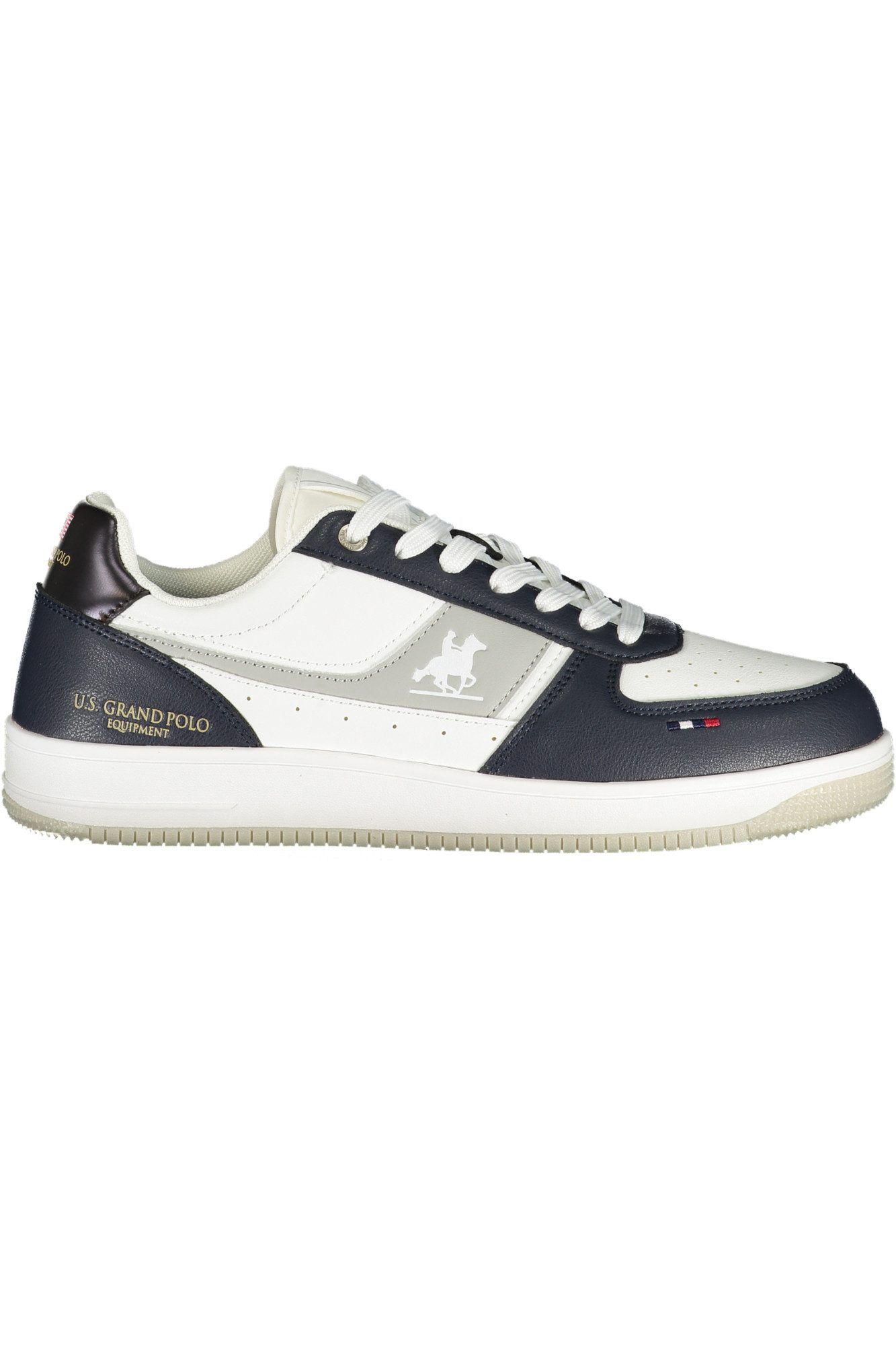 U.S. Polo Sneaker Moderner Herrensneaker: Weiß mit blauen Details &