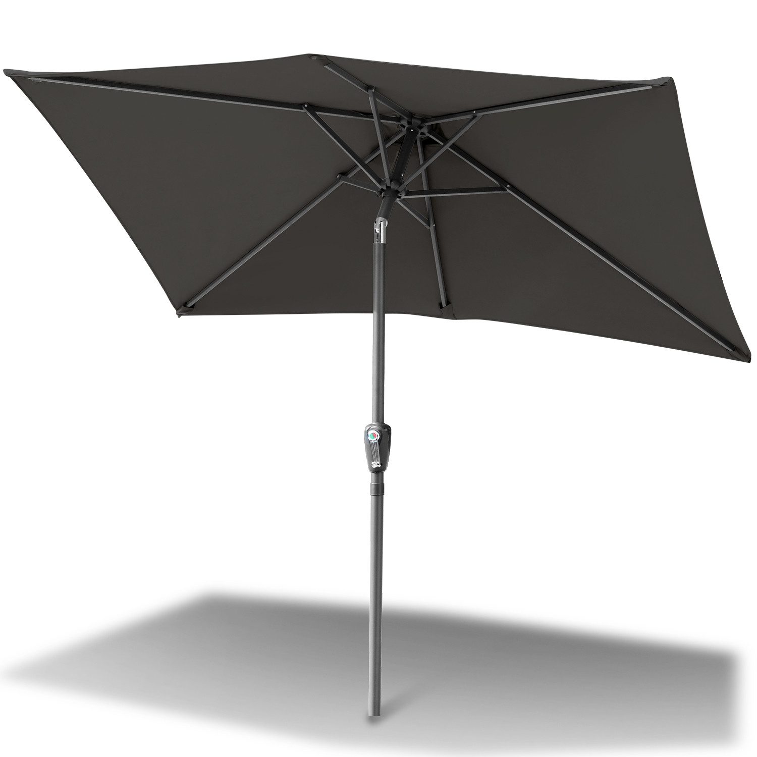 Clanmacy Sonnenschirm Rechteckig Balkonschirm 210x140 cm günstig online kaufen