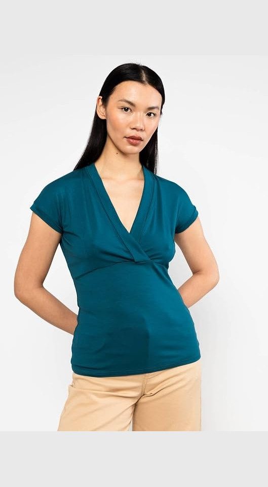 Blutsgeschwister Kurzarmshirt - Mon Cher Cache-C?ur - T-Shirt Damen - Wickelshirt - Jerseyshirt