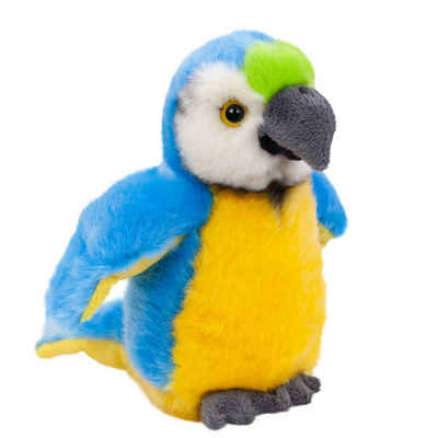 Teddys Rothenburg Kuscheltier Papagei 19 cm gelb/blau/grün Plüschtier Vogel