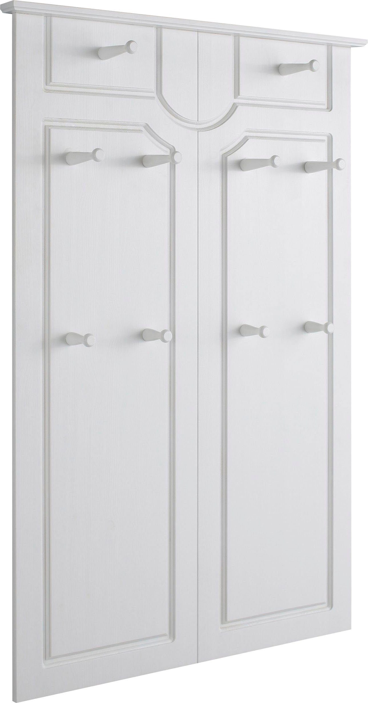 OTTO home Garderobenpaneel Klera, mit dekorativen Fräsungen, Kiefer, Landhausstil (Made in Europe), Mit 10 Kleiderhaken, aus massiver Kiefer – Bild 4 von 5