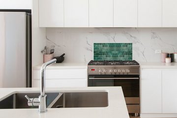 MuchoWow Küchenrückwand Fliesen - Grün - Design - Strukturen, (1-tlg), 60x30 cm, Wandschutz, gegen Fett und Schmutzflecken für Küchen