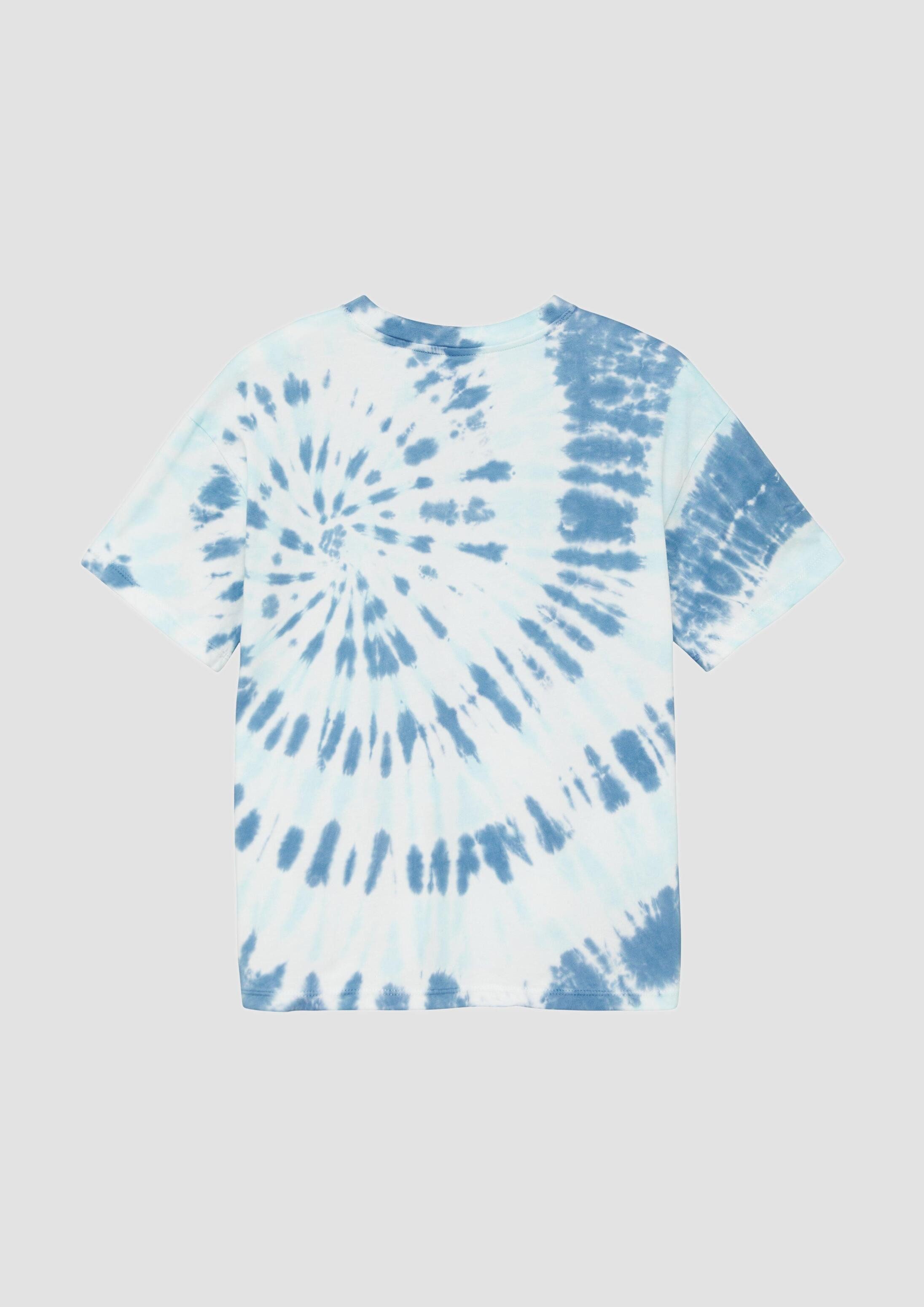 s.Oliver Kurzarmshirt T-Shirt Oversize T-Shirt mit Batikeffekt