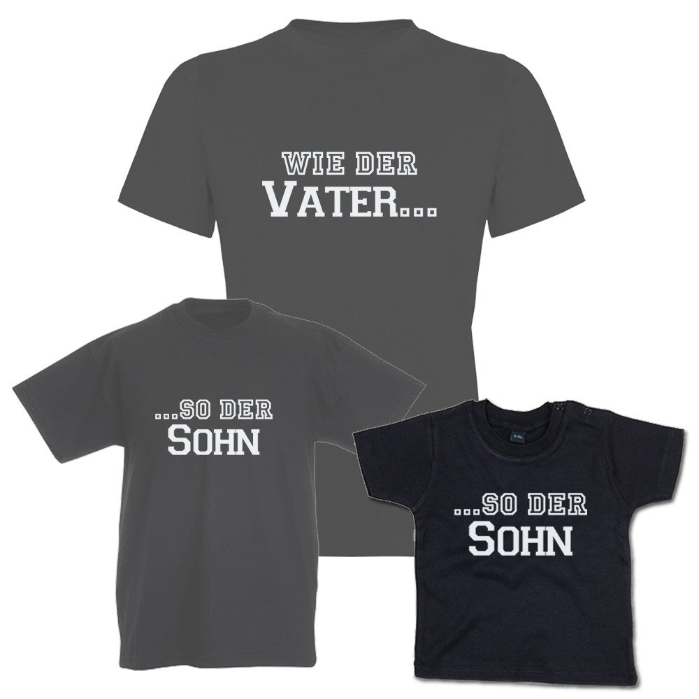 G-graphics T-Shirt Wie der Vater & so der Sohn (Familienset, Einzelteile zum selbst zusammenstellen) Kinder- & Erwachsenen-T-Shirt-Set mit Frontprint