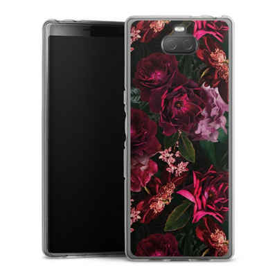 DeinDesign Handyhülle Rose Blumen Blume Dark Red and Pink Flowers, Sony Xperia 10 Silikon Hülle Bumper Case Handy Schutzhülle