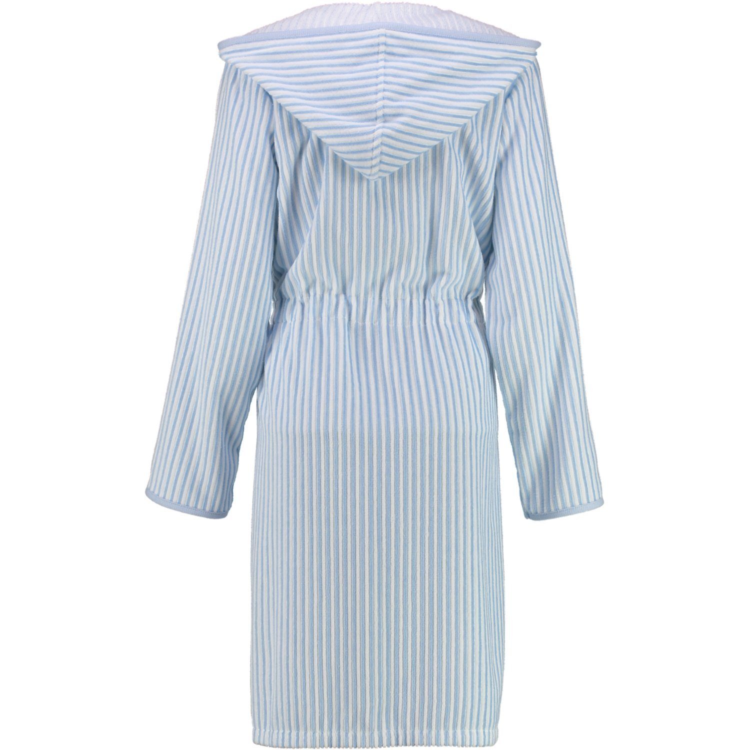 Cawö - Damen Bademantel kurz Kapuze TG RV 6416 - Farbe: mittelblau - 11 - L günstig online kaufen