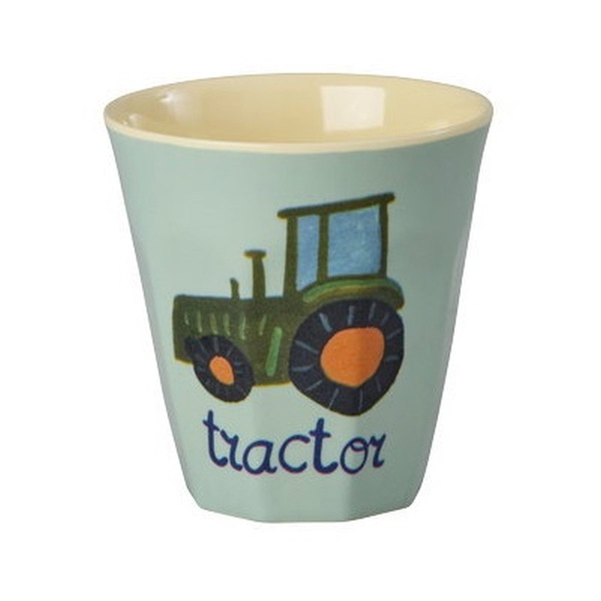 rice Kinderbecher Kids Becher-Set ABC Blau 6-teilig, 7,5 cm Melamin Trinkbecher