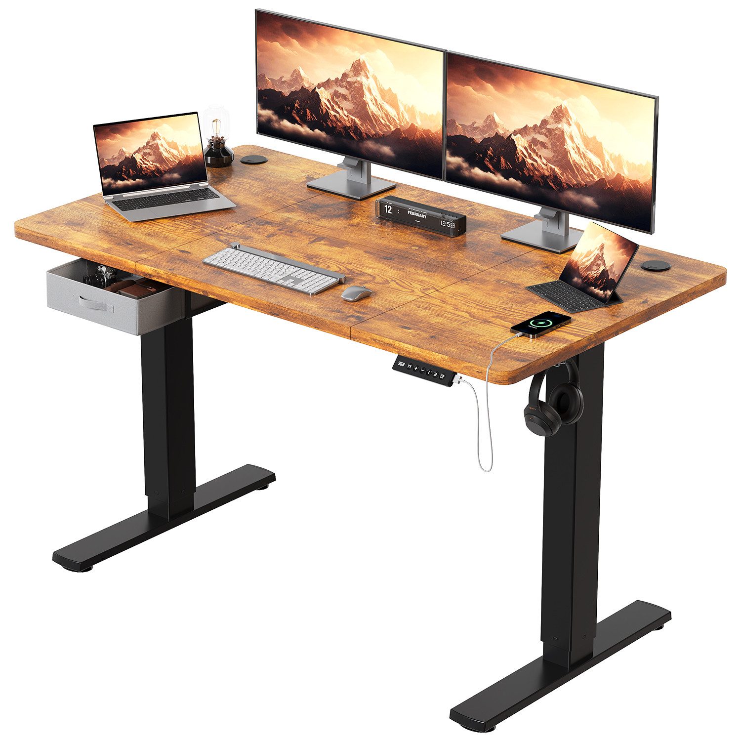 HOMALL Schreibtisch mit Memory-Funktion, höhenverstellbar, breitere günstig online kaufen
