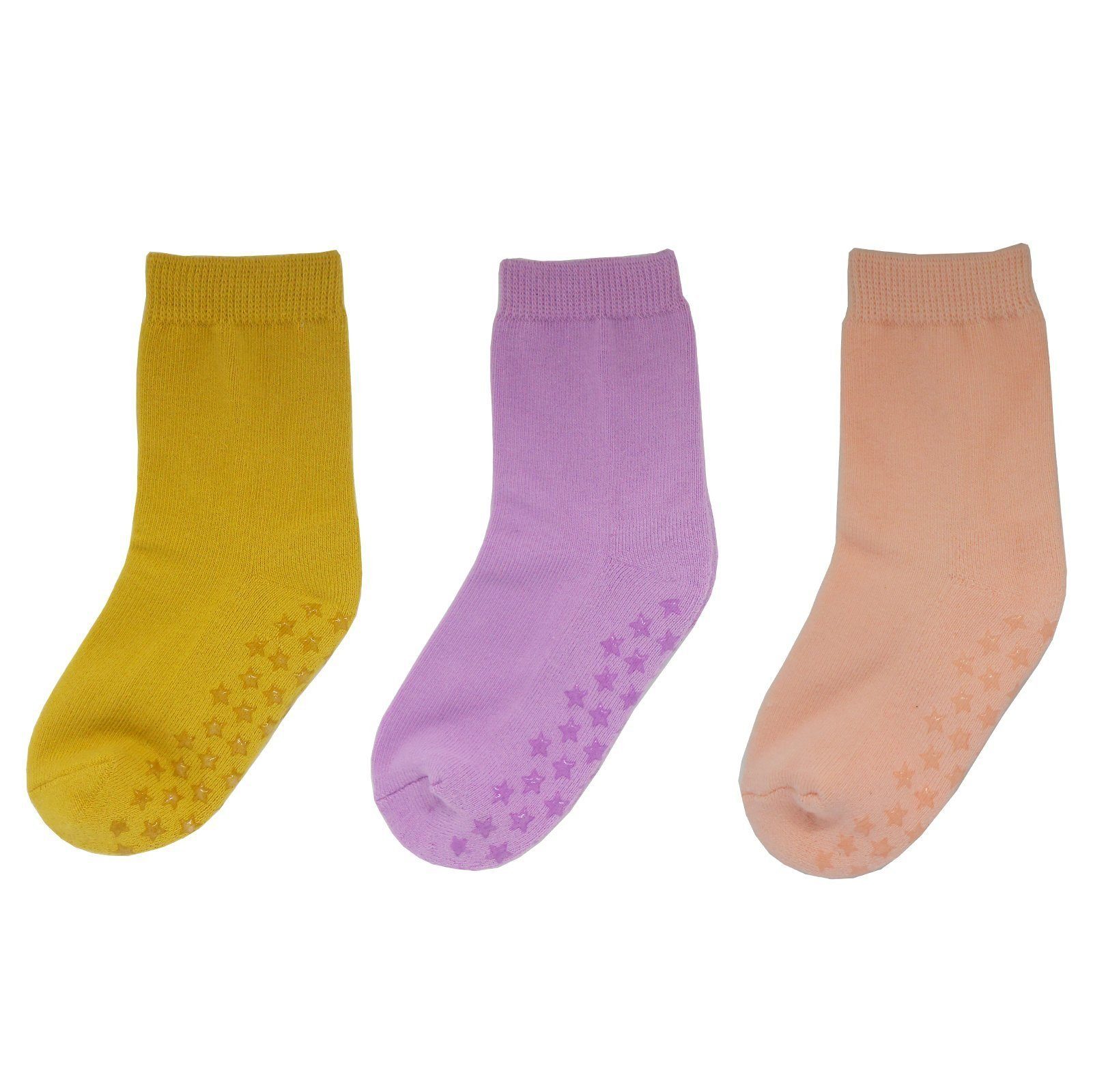 (3-Paar) Antiruschsocken Yalion Weiche Langsocken Kinder J01XX32 Elastisch Halbplüsch