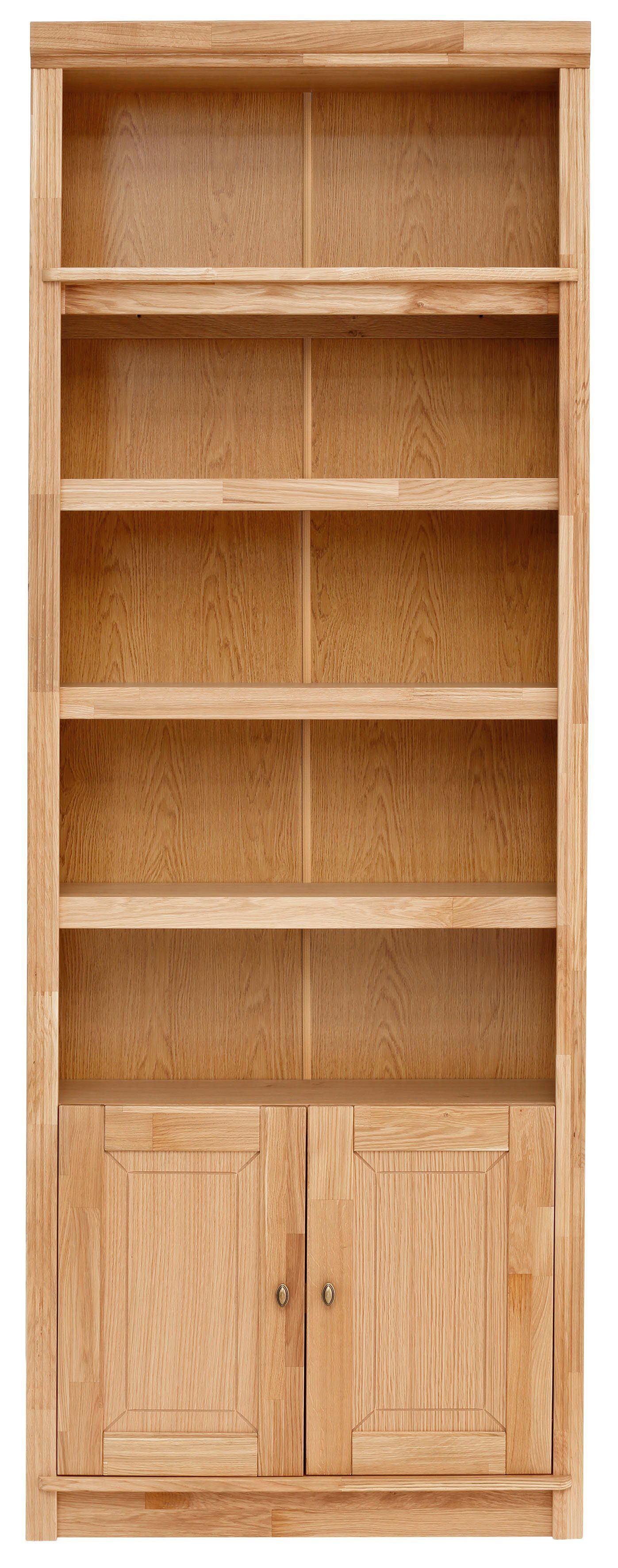 OTTO home Bücherregal Soeren Eiche Regal B/T/H: 80/29/220 cm mit 2 Türen, mit Eiche-Elementen, FSC®-zertifiziert, insgesamt 7 Fächer – Bild 4 von 5