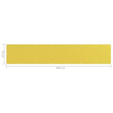 furnicato Sonnenschirm Balkon-Sichtschutz Gelb 75x400 cm HDPE
