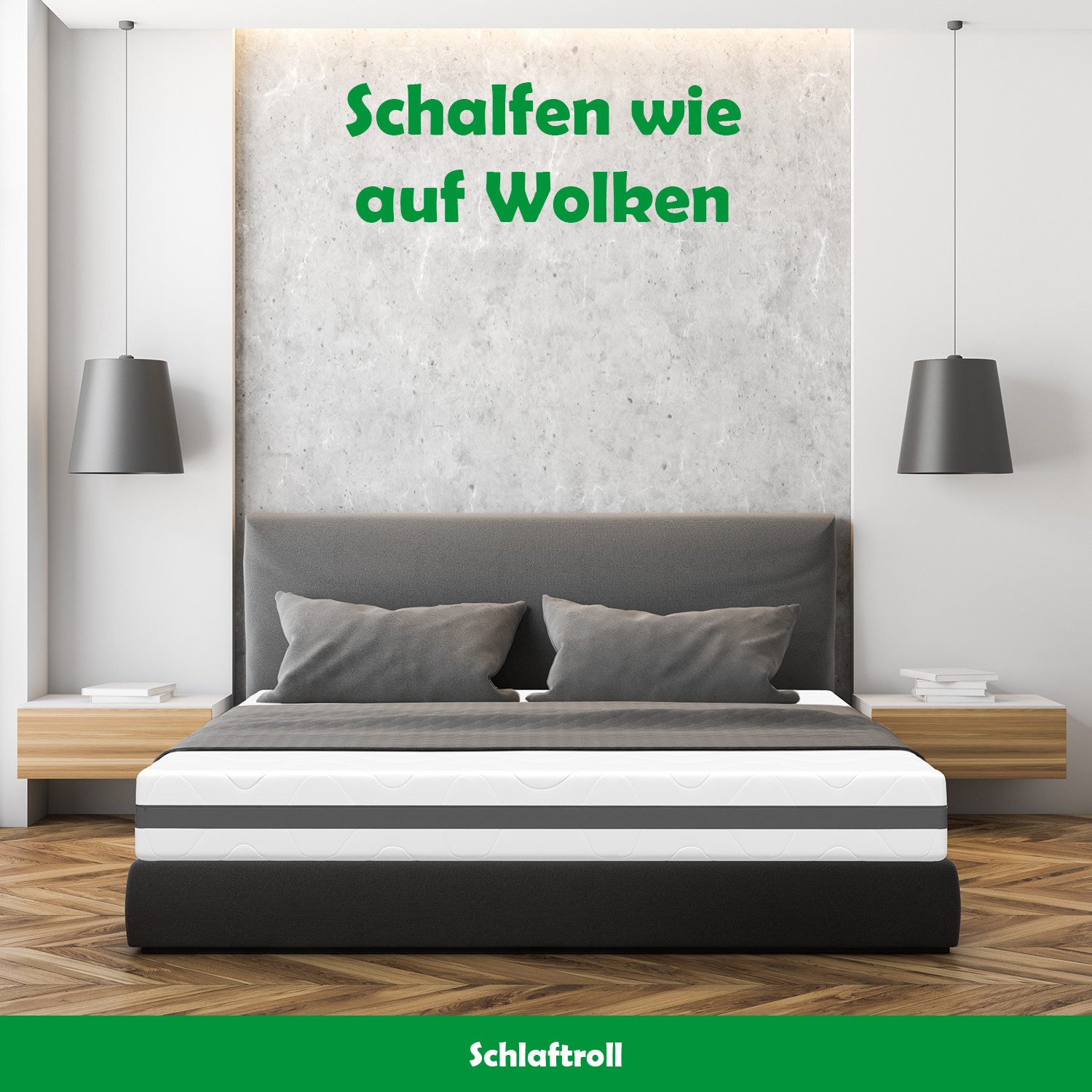 Federkernmatratze 21 cm H2 H3 Matratze mit 7 Zonen, Schlaftroll, 140x200 cm günstig online kaufen