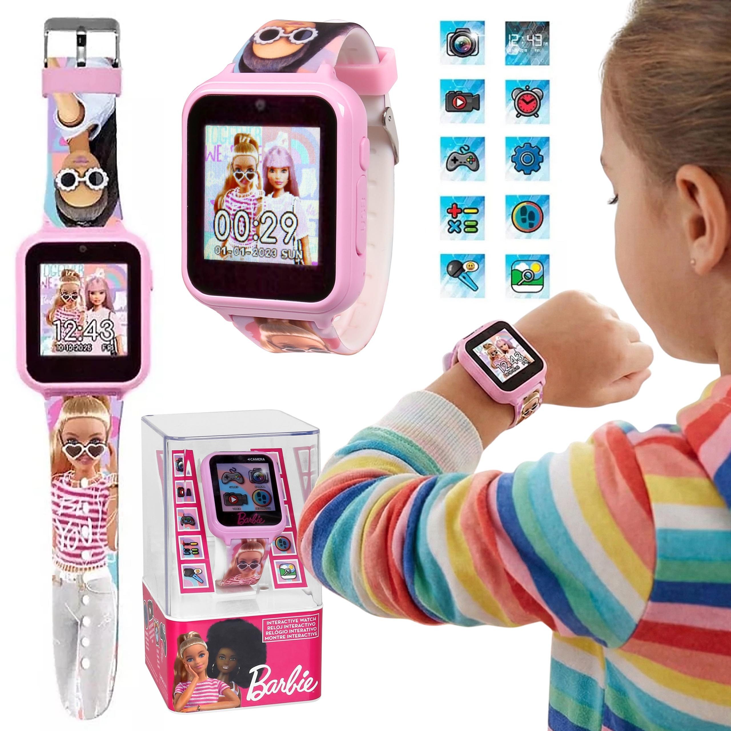 Barbie Smartwatch-Armband Barbie Kinder-Smartwatch für Mädchen, interaktiv, multifunktional