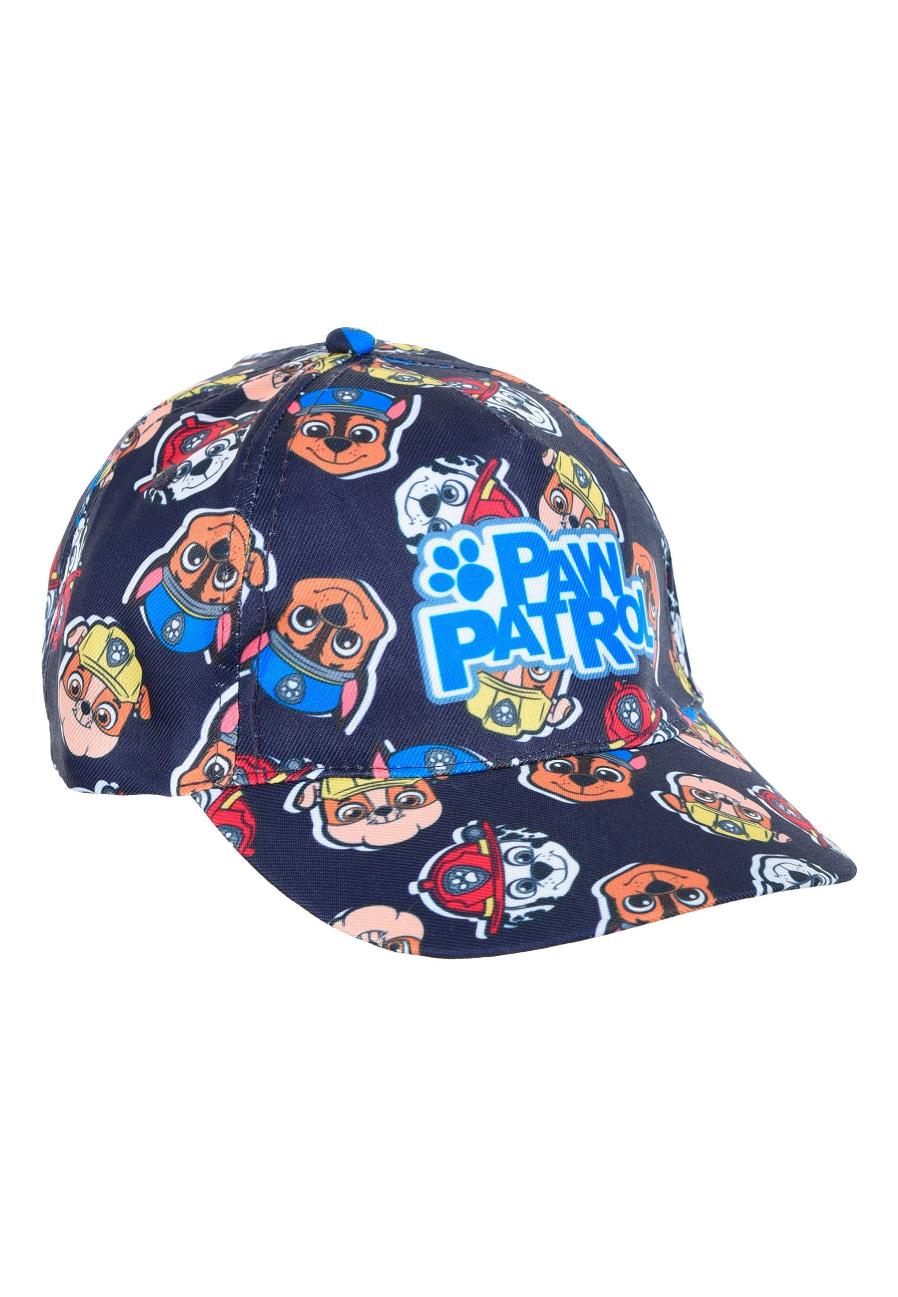 PAW PATROL Baseball Cap Chase Rubble Marshall All Over Kappe Mütze Dunkel-Blau