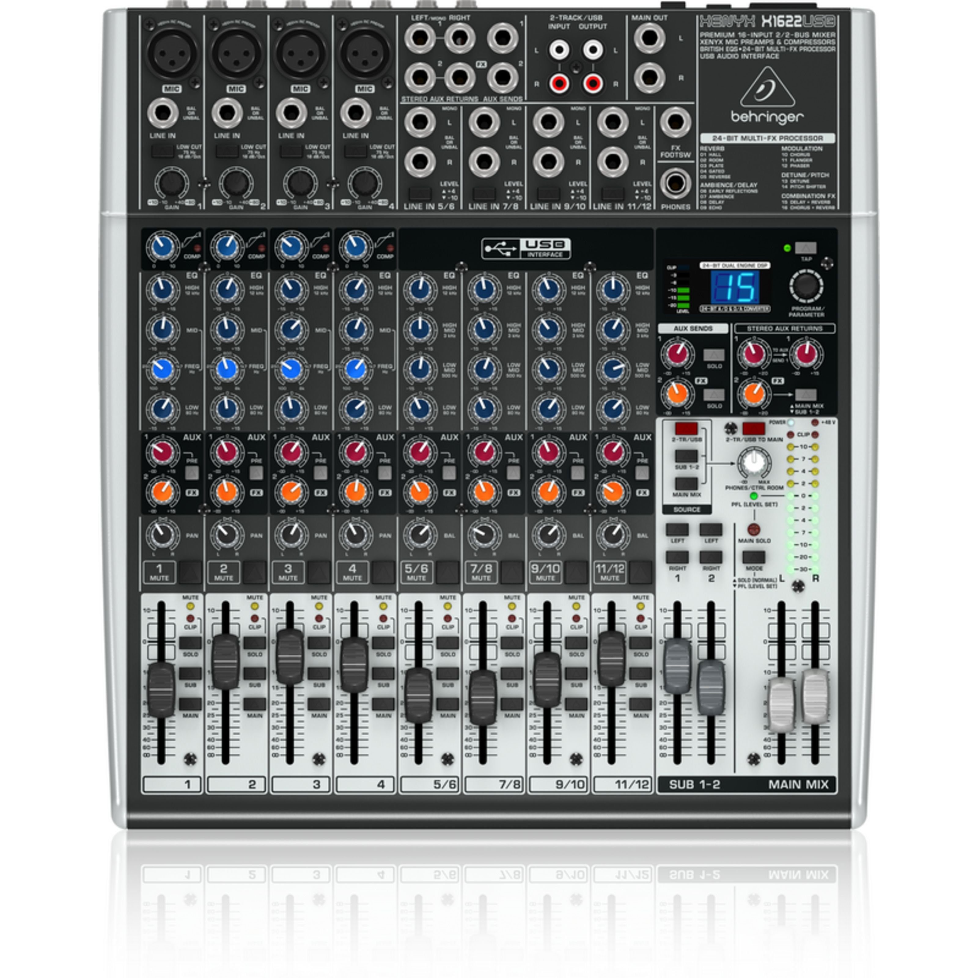 Behringer Mischpult, (PA Mischpulte, Analog Mixer), XENYX X1622USB - Analogmixer