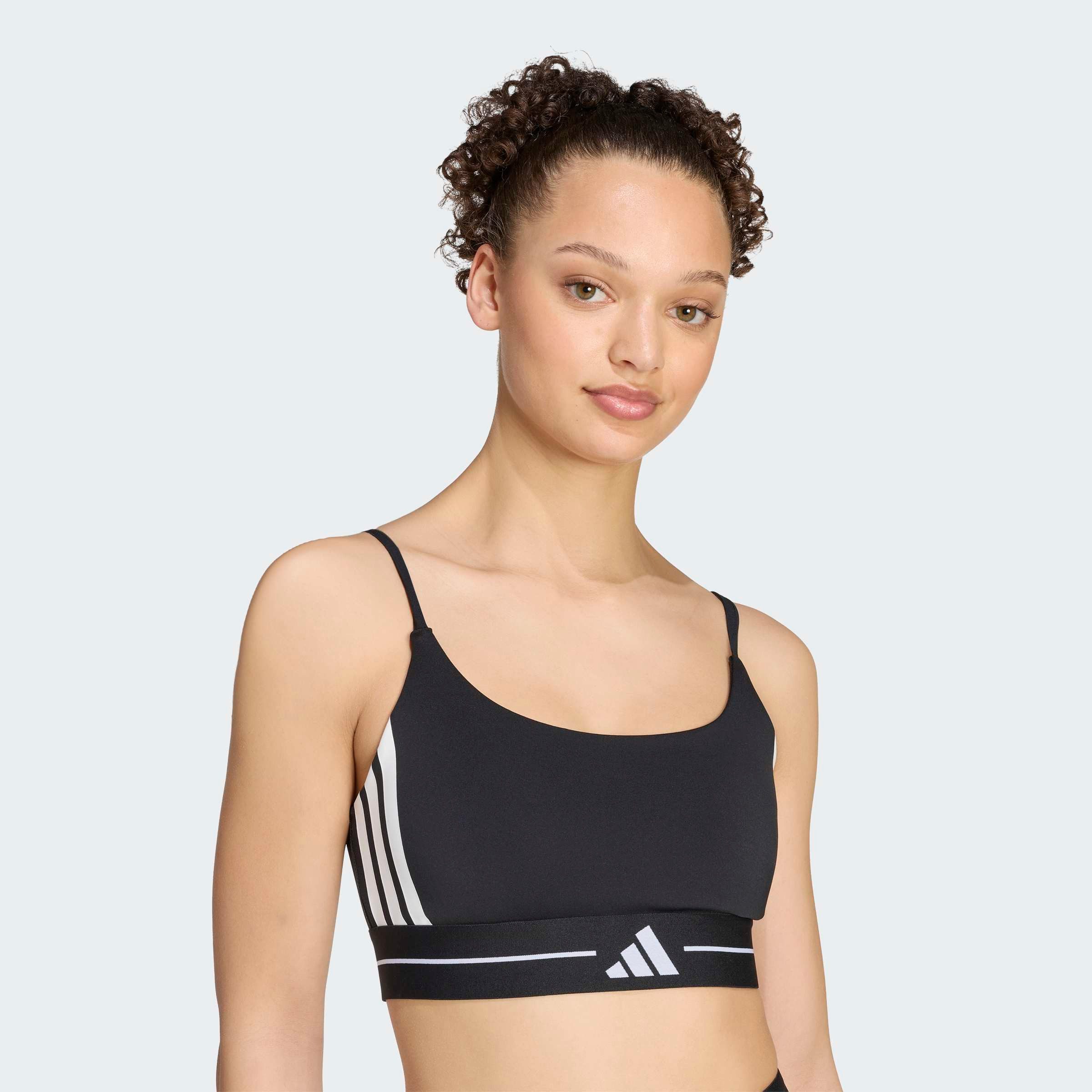 adidas Performance Sport-BH HYPERGLAM 3-STREIFEN SPORT-BH, LEICHTER HALT, GEPOLSTERT