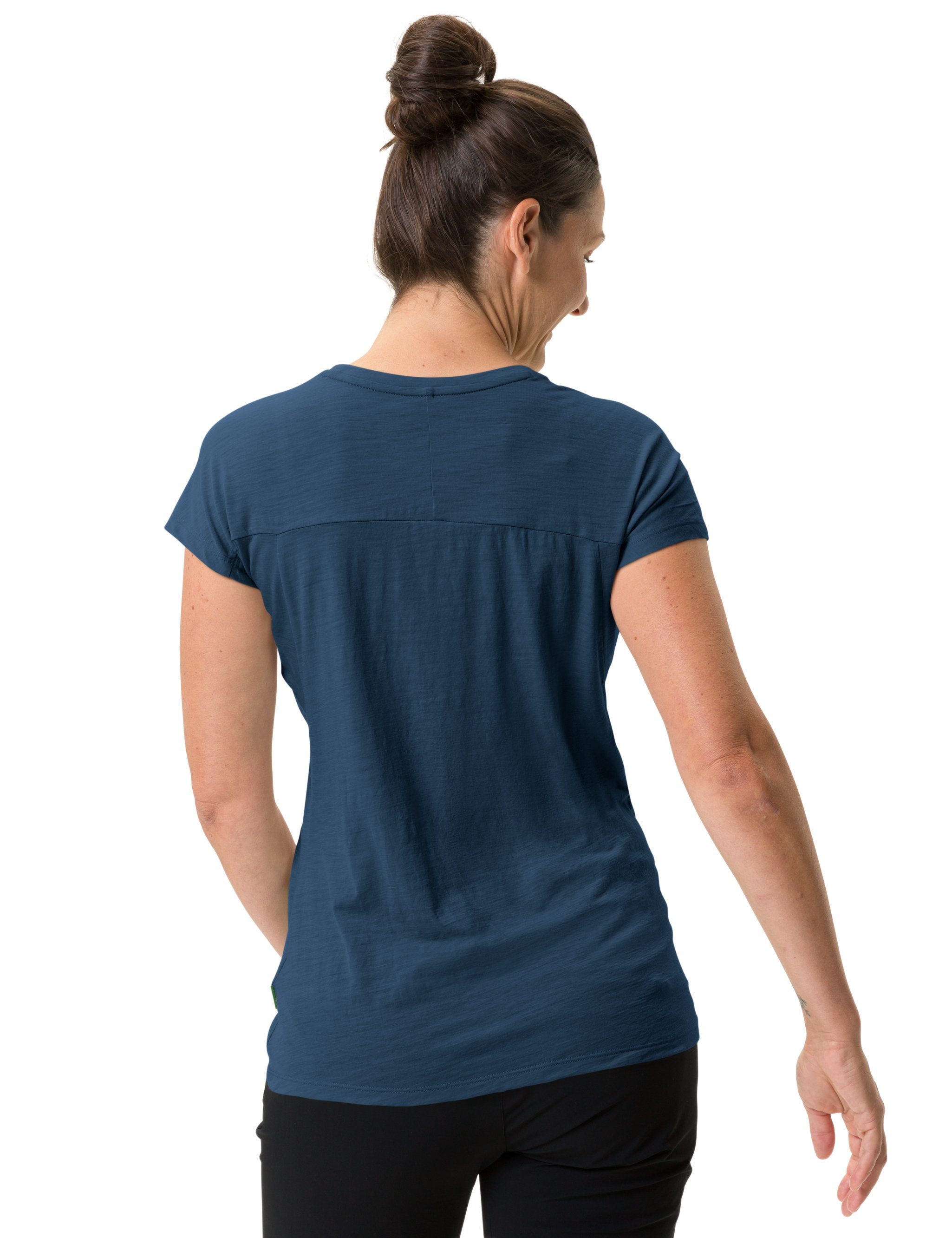 Tekoa (1-tlg) Wool Women's T-Shirt uni VAUDE Knopf T-Shirt sea dark Grüner
