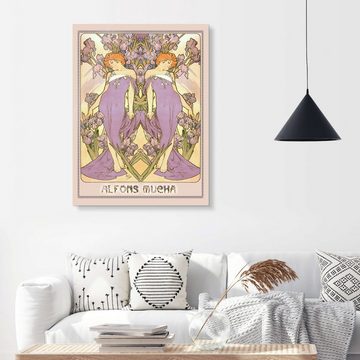 Posterlounge XXL-Wandbild Alfons Mucha, Die Blumen - Iris, Wohnzimmer Vintage Malerei