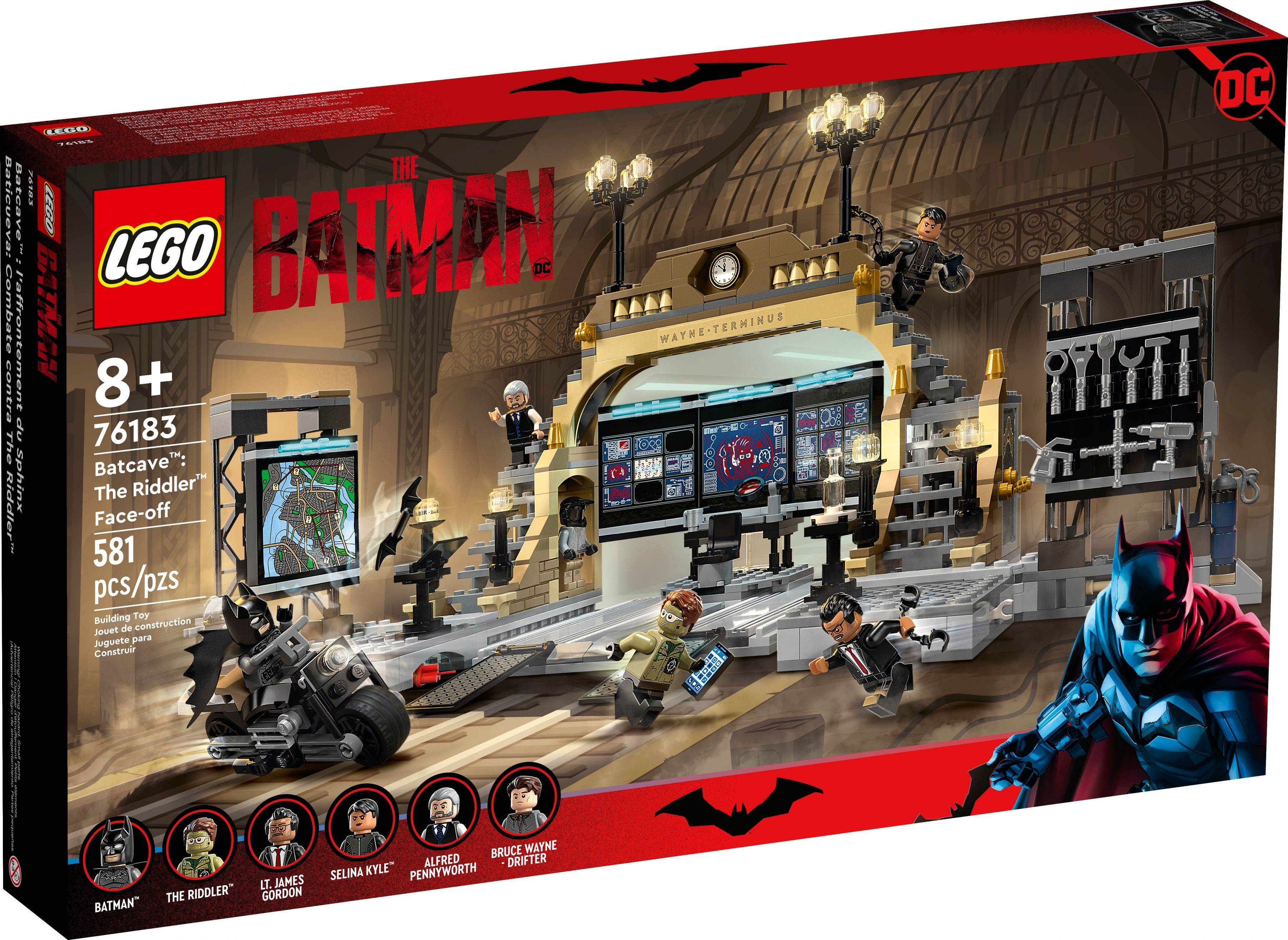 LEGO® Konstruktionsspielsteine LEGO® DC - Bathöhle™: Duell mit Riddler™, (Set, 581 St)