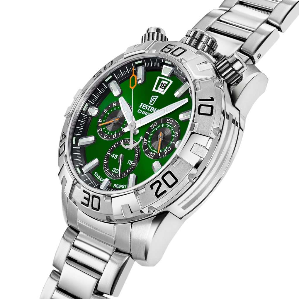 Festina Chronograph The Originals/Diver F20743/2, Quarzuhr, Armbanduhr, Herrenuhr, Edelstahlarmband, analog, Tag