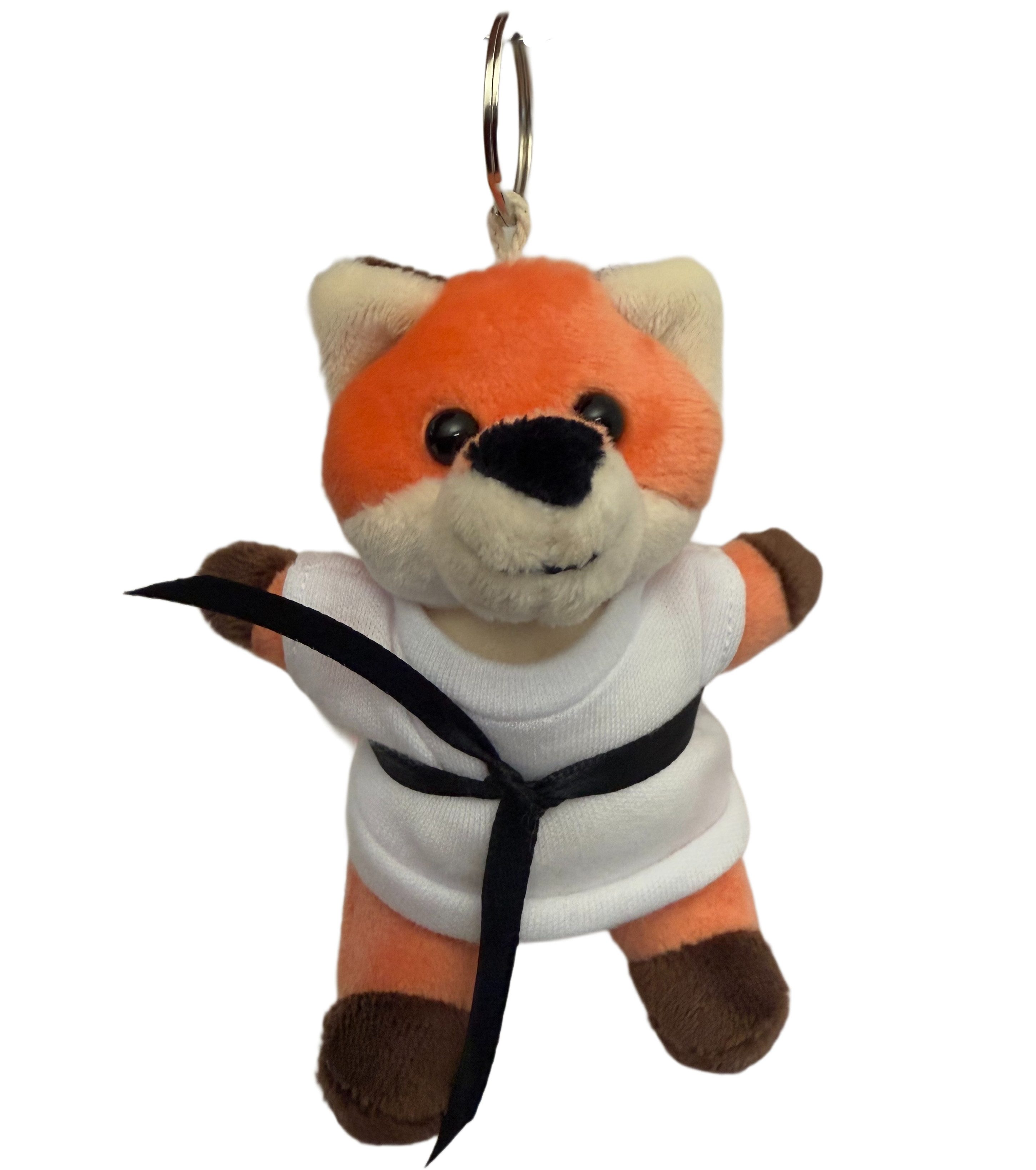 BAY-Sports Schlüsselanhänger Schlüsselanhänger Karate Taekwondo Plüschtier Stofftier Glücksbringer (Kinder & Erwachsene, Geschenk), Kuscheltier Maskottchen Geschenk Kampfsport Kickboxen Karate Taekwondo