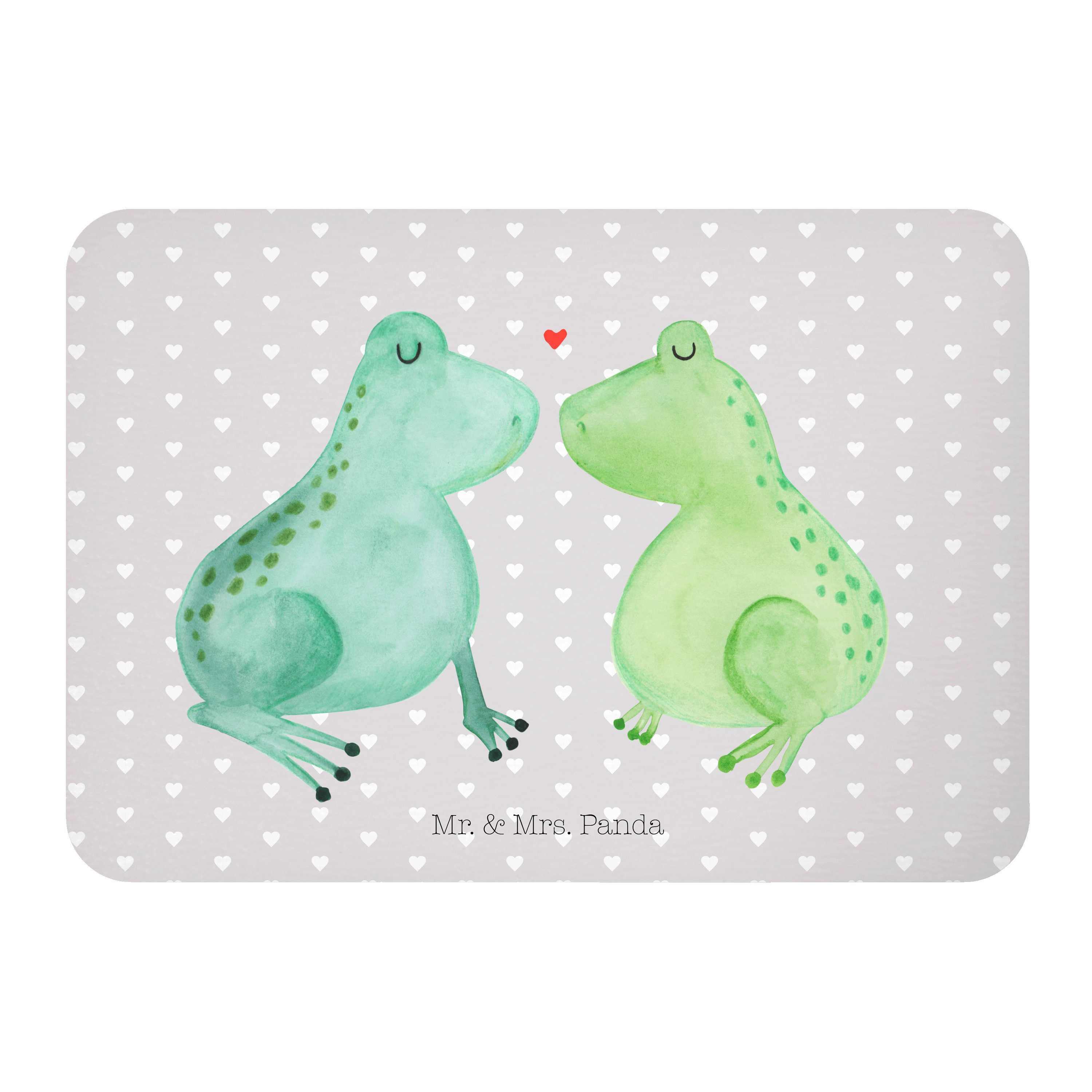 Mr. & Mrs. Panda Magnet Frosch Liebe - Grau Pastell - Geschenk, große Liebe, Paar, Frösche, F (1-St), Lebendige Farben